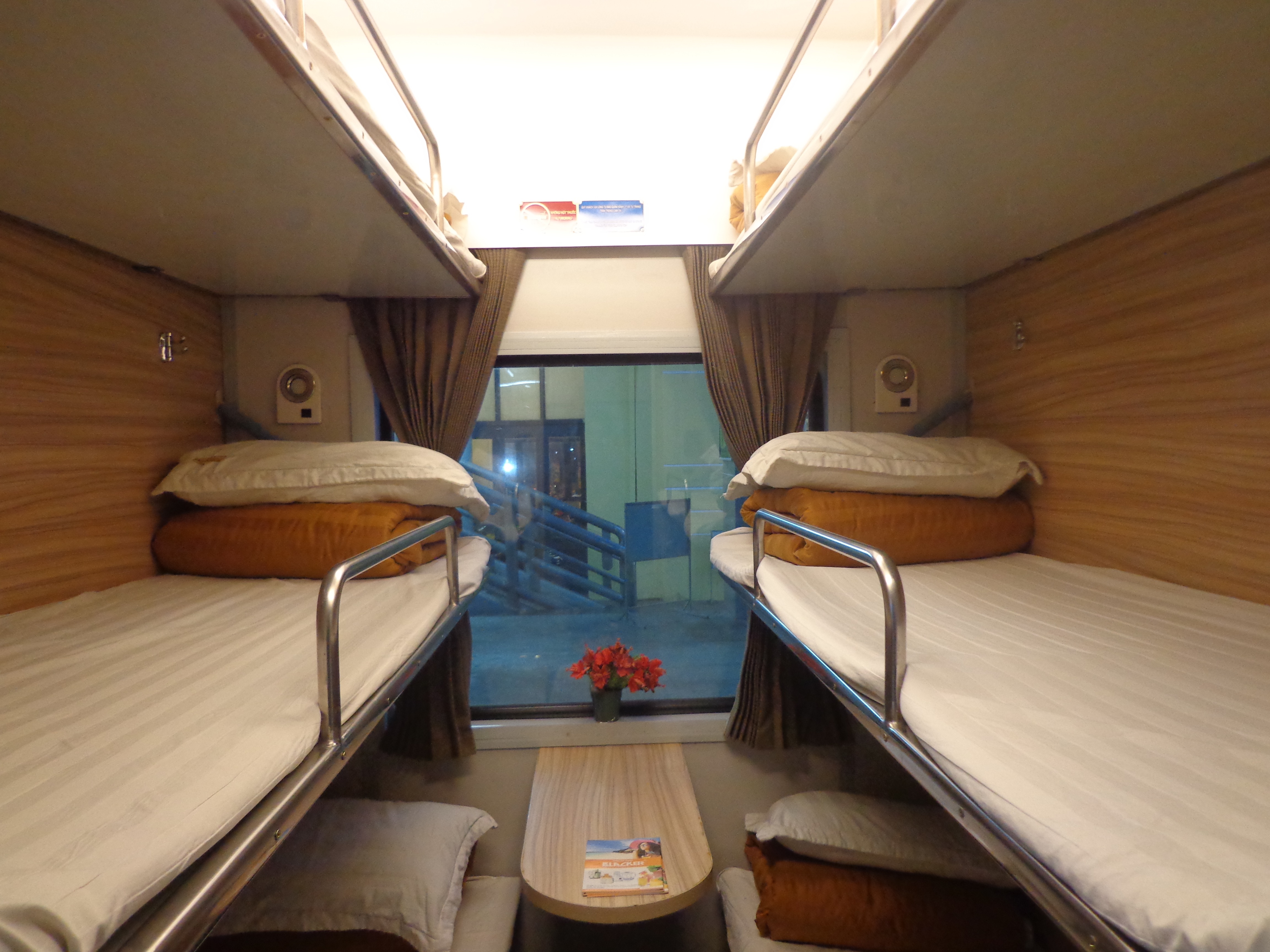 This is the second class sleeper with 6 beds per cabin. The interior and the facilities is better than our Indian counterpart.