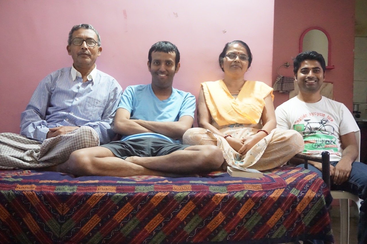 Me with Nabyendu and his parents.