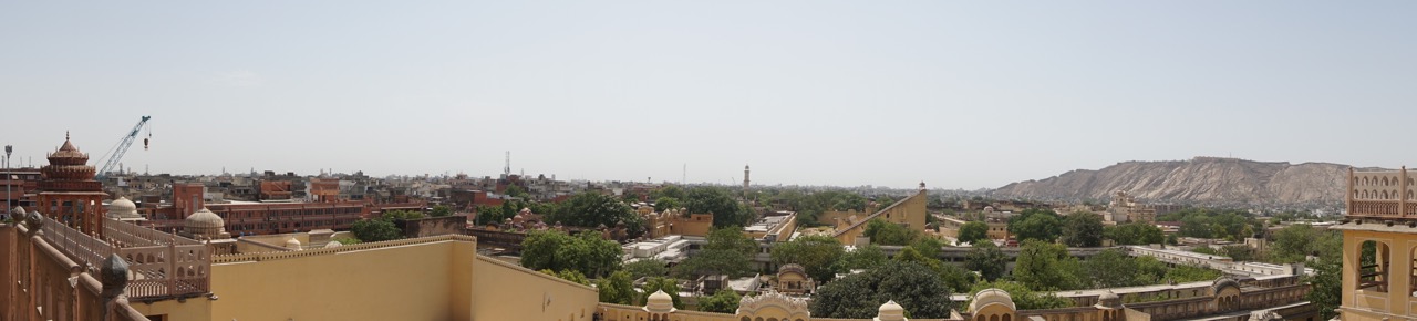 The view of Jaipur from the top of Hawa Mahal.