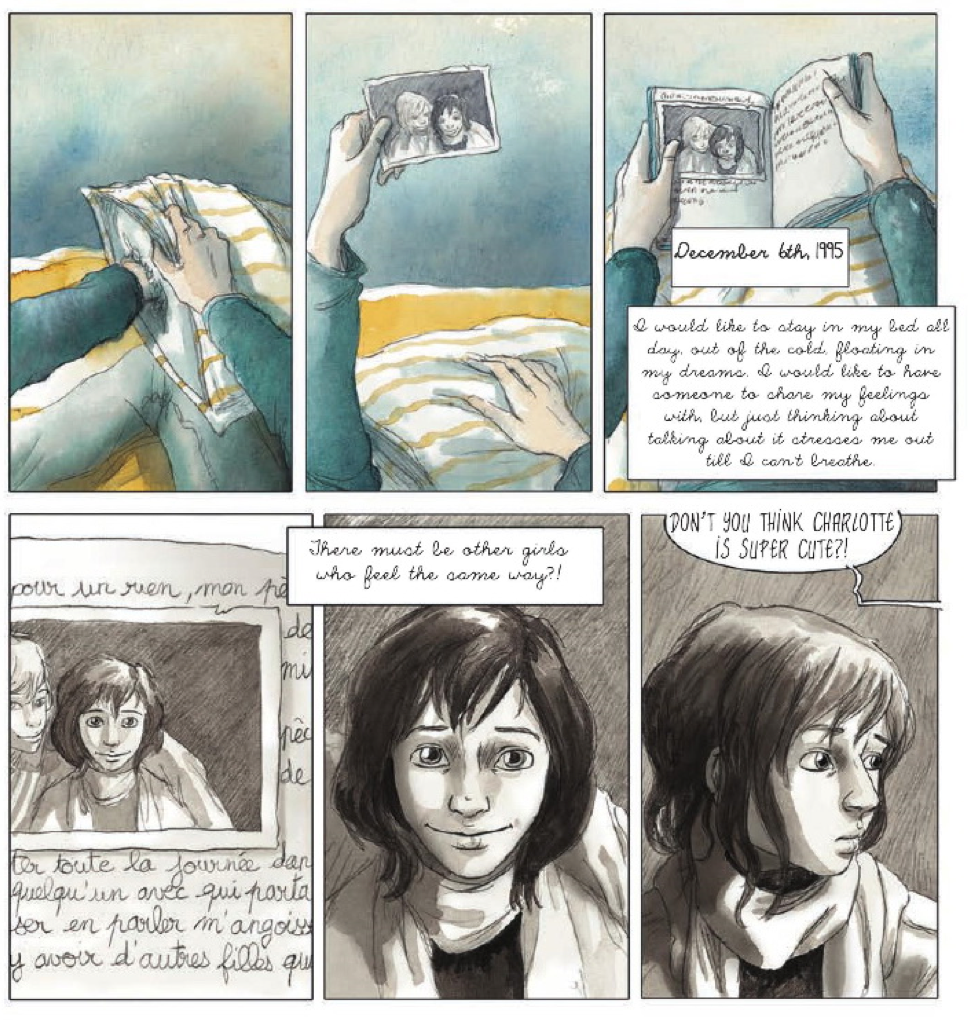 My favourite one would be this—zooming into a close-up of Clementine&rsquo;s photograph only to animate her in a different time. This method is used by many filmmakers.