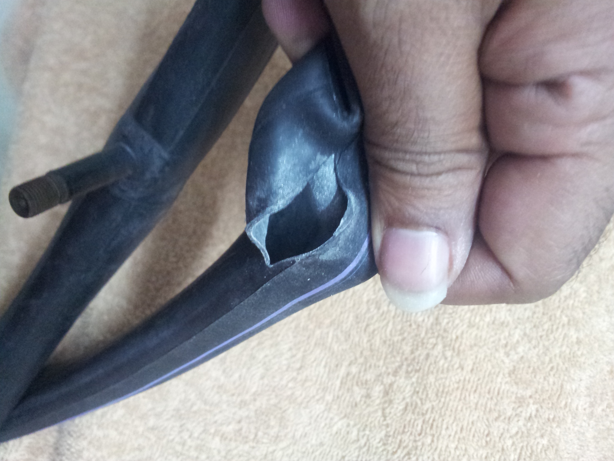 Use good quality tubes. Cheap Chinese products can put you in a soup. This cannot be patched. That&rsquo;s why you should keep a spare tube in your bag.