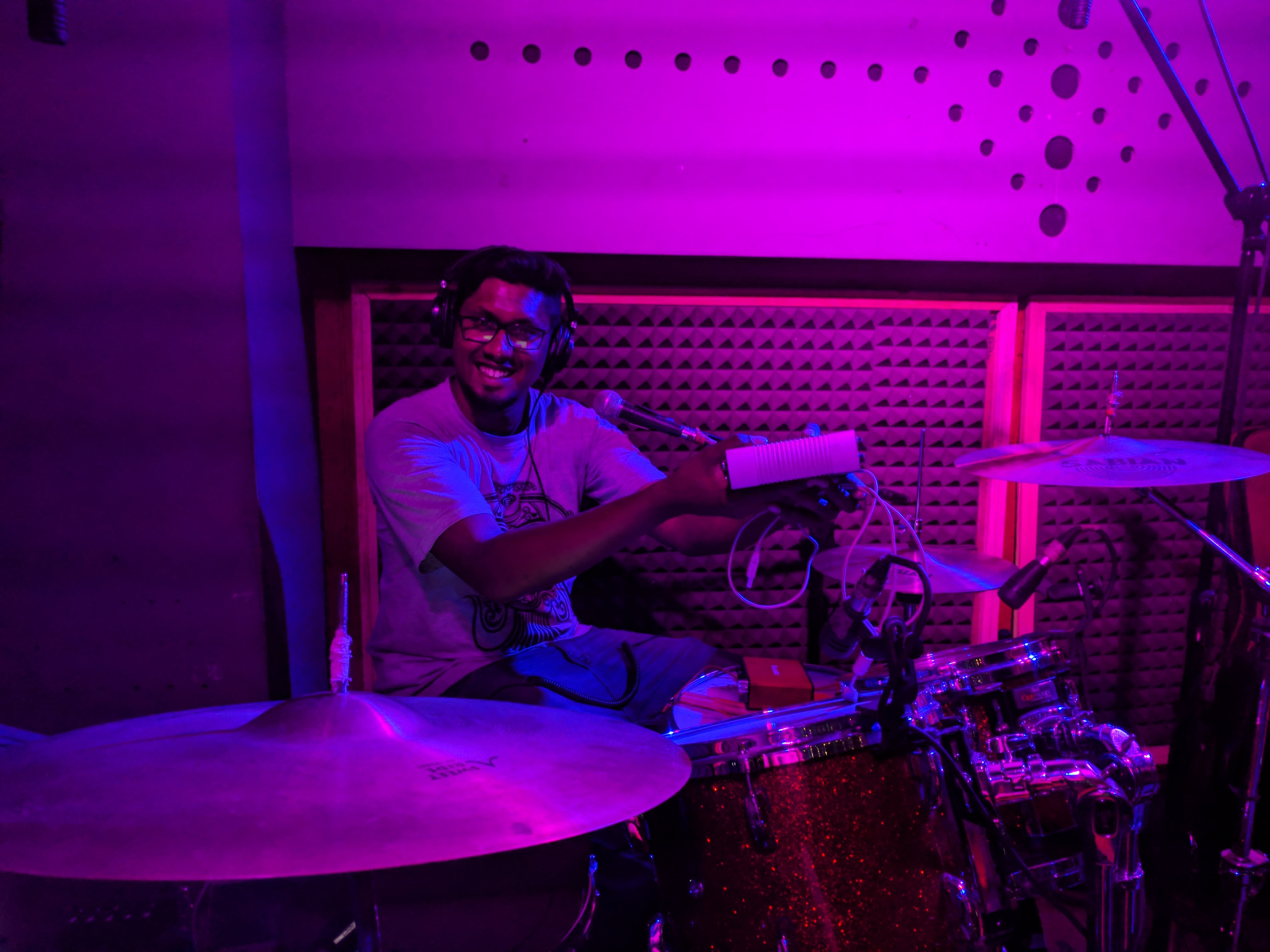 Shawn setting up his interface