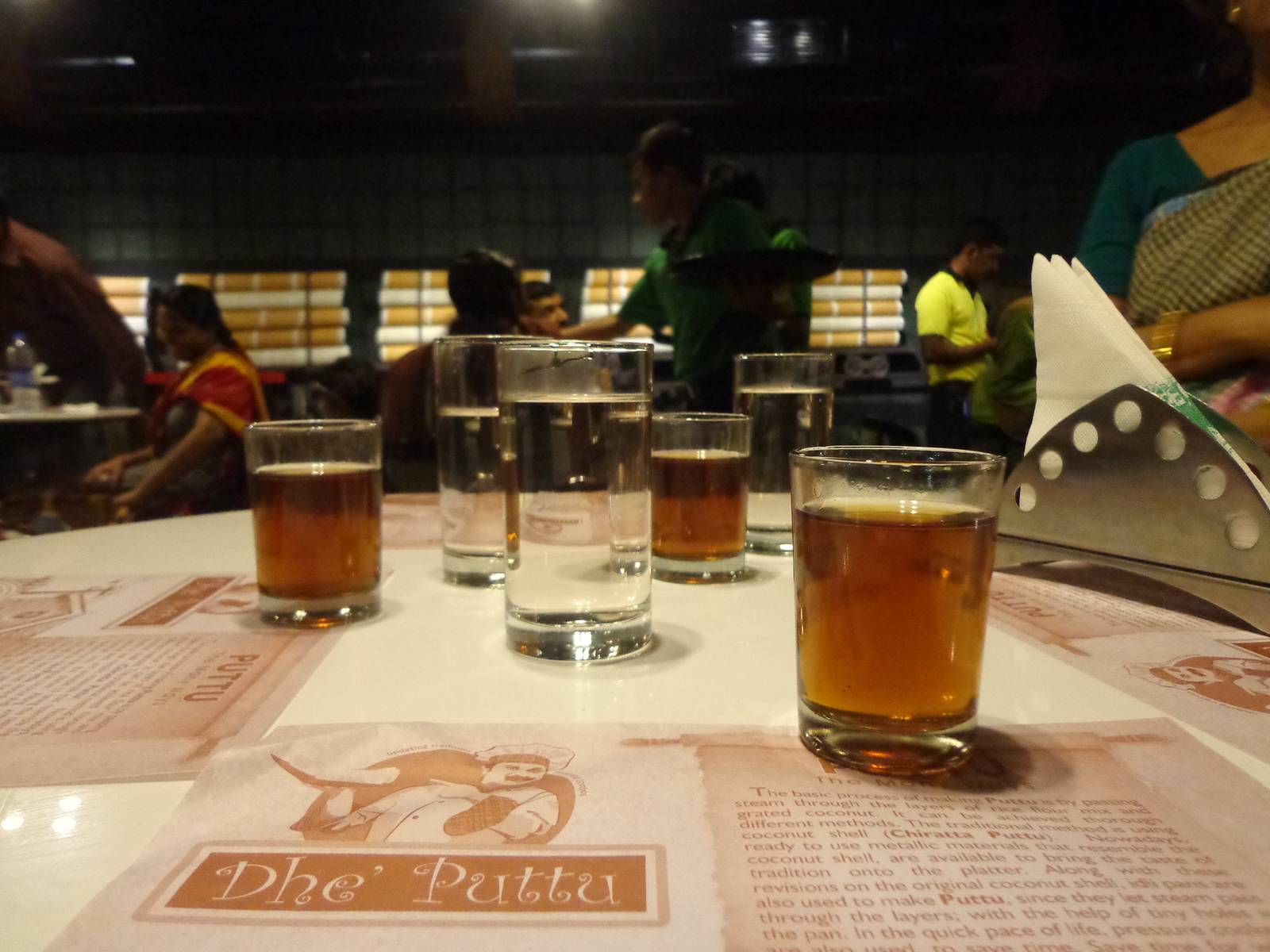 Complementary Cinnamon Tea at Dhe Puttu