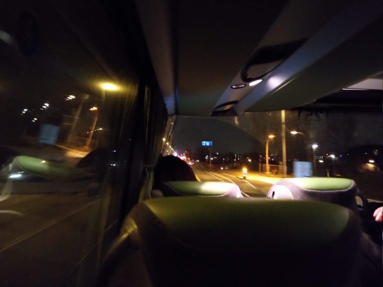 A view of German highways. I have no clue where it is. This view is from my bus seat.