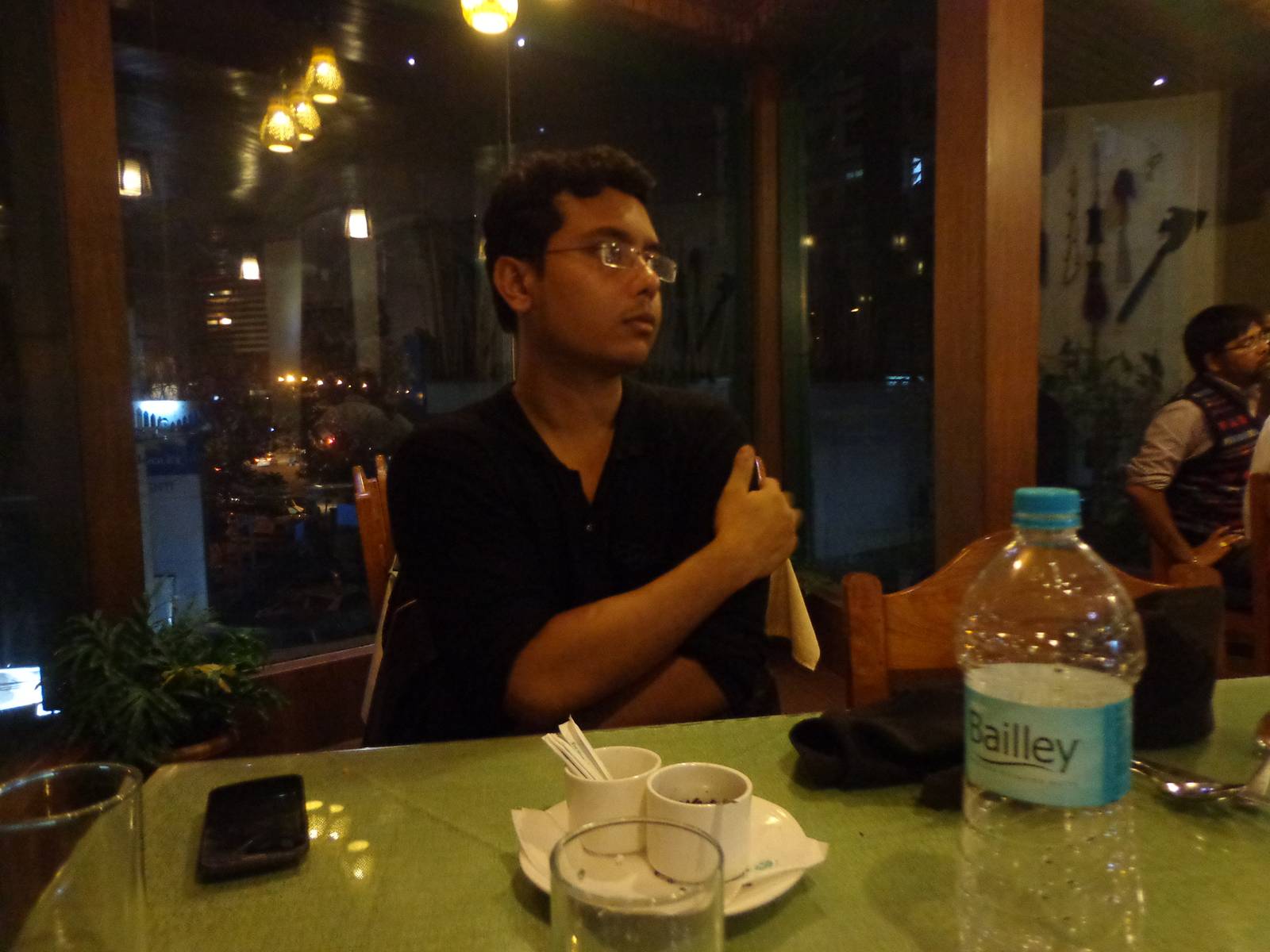 Nandy waiting for his food. He was starving.