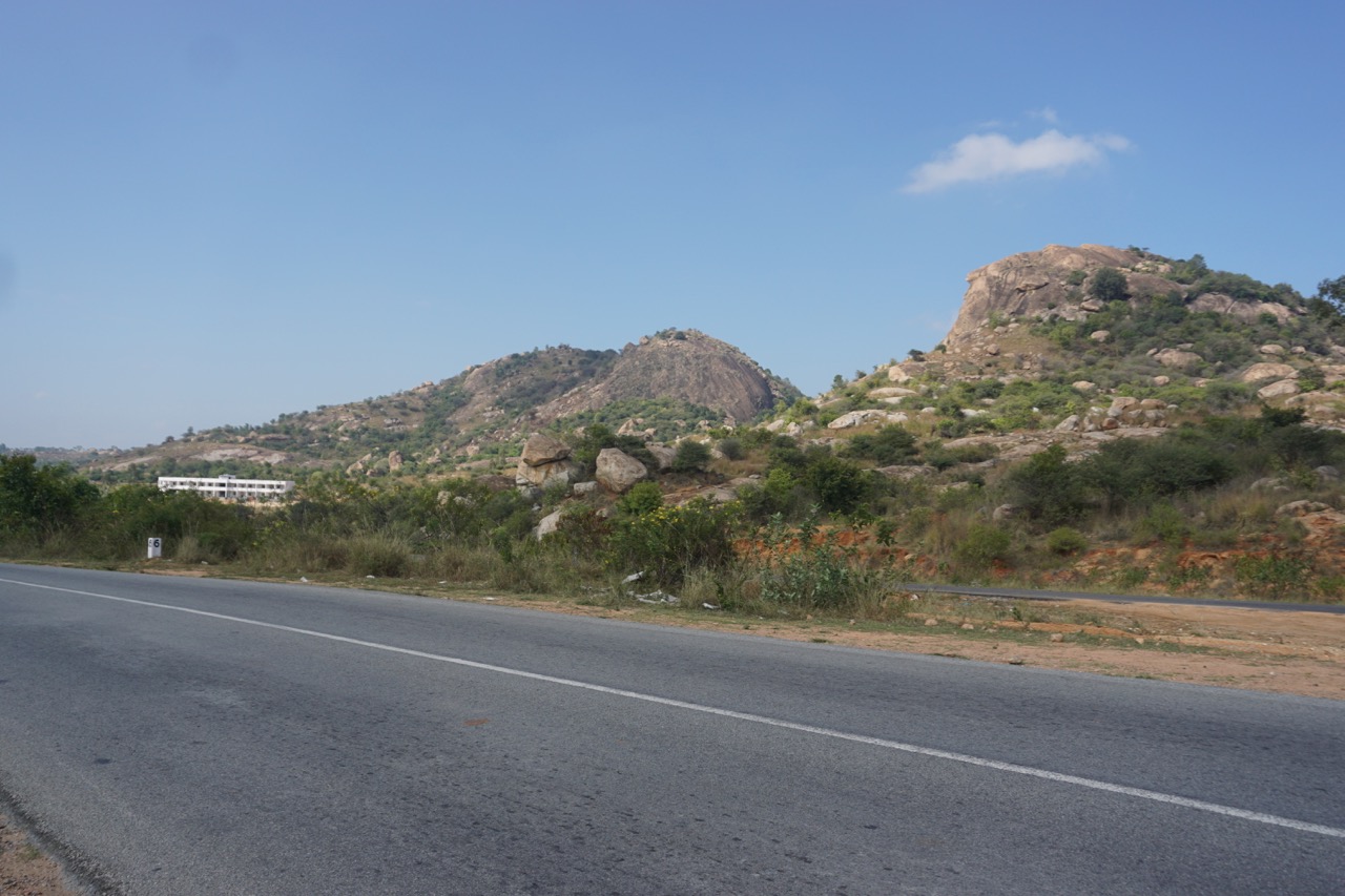This is the only photograph of a scenery I could take. These are the Ramnagaram hills (famous for being featured on Sholay).
