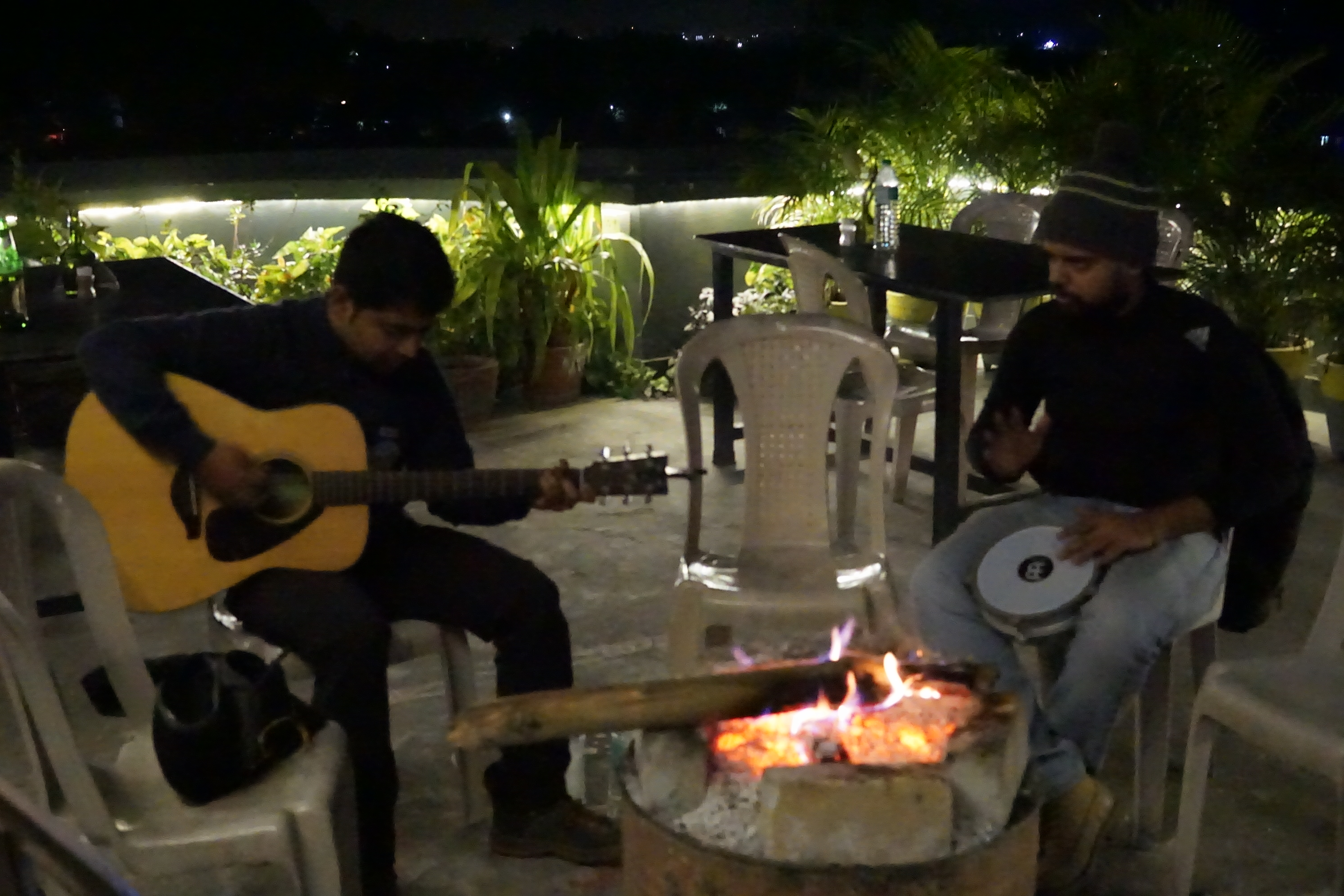 Me and Akshit playing some music. Jonathan was on the other side of the camera.