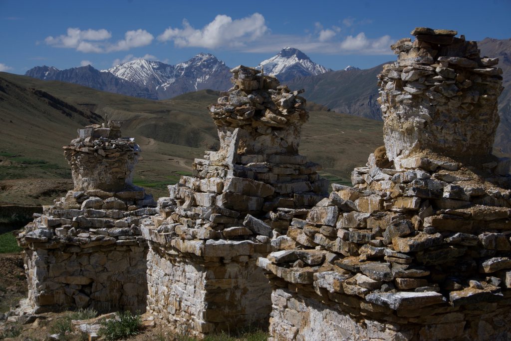Stupas at Kibber top