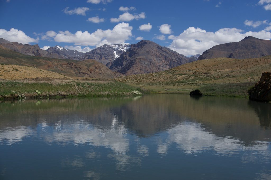 A small reservoir supplies drinking water to Kibber village.