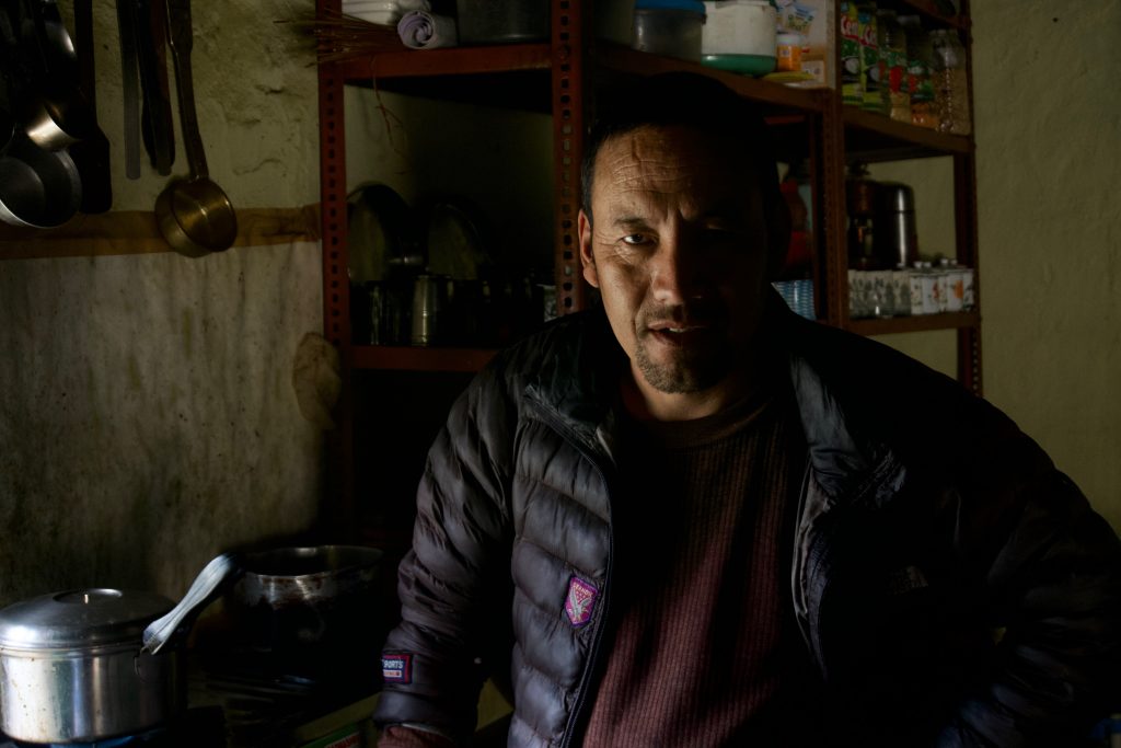 Tenzing Lama. He saved me with his aptly-timed offering of tea and biscuits.