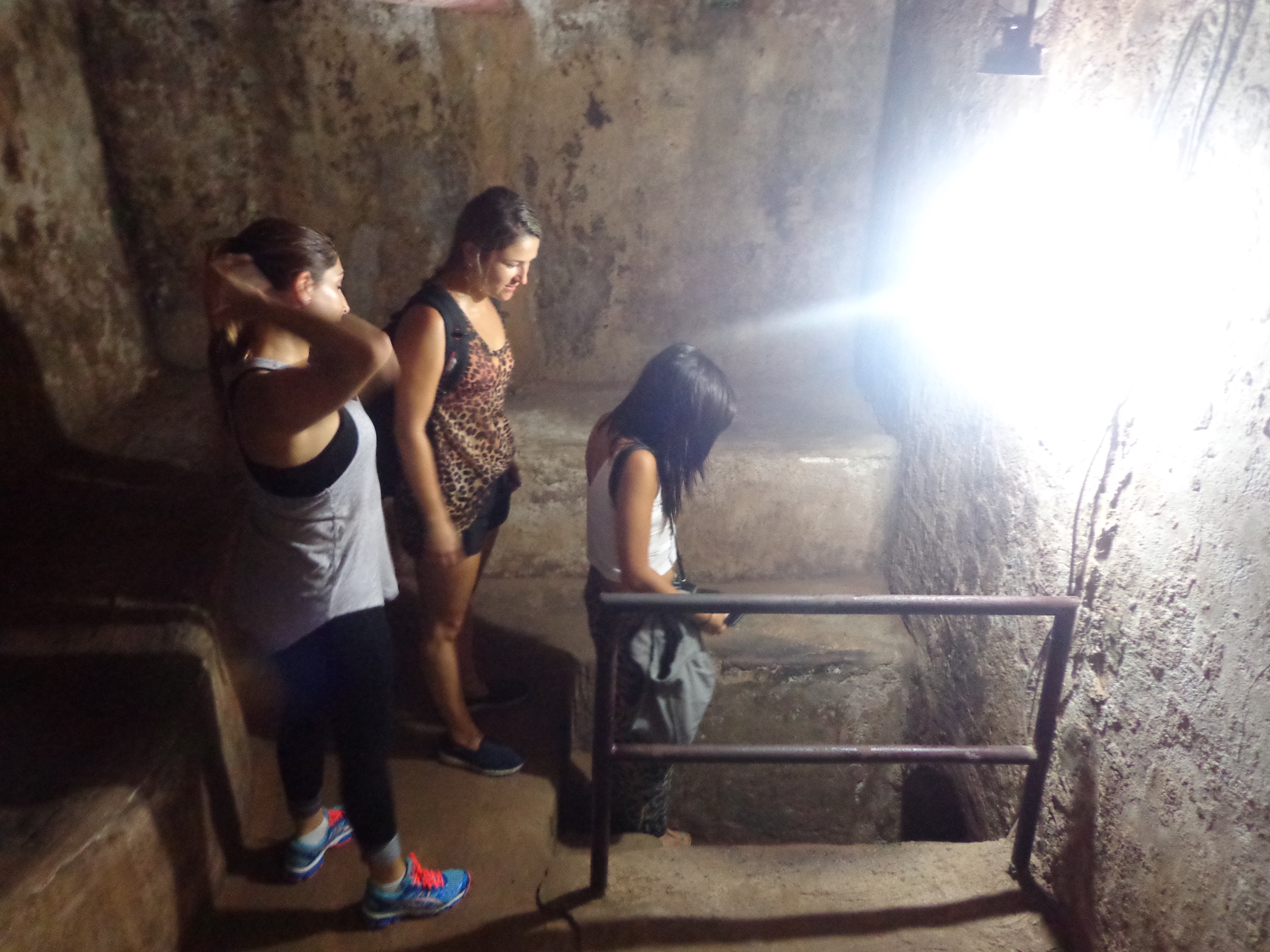 A lot of people try crawling through the tunnels. Most people can’t complete the entire stretch. The tunnels get narrower inside.