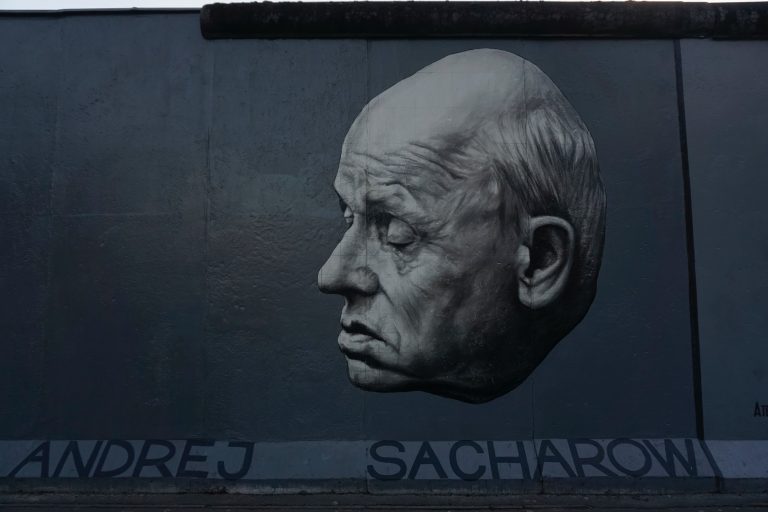 Dmitri Vrubel&rsquo;s Thank you, Andrej Sacharow. He is known for the iconic painting, My God, Help Me to Survive This Deadly Love