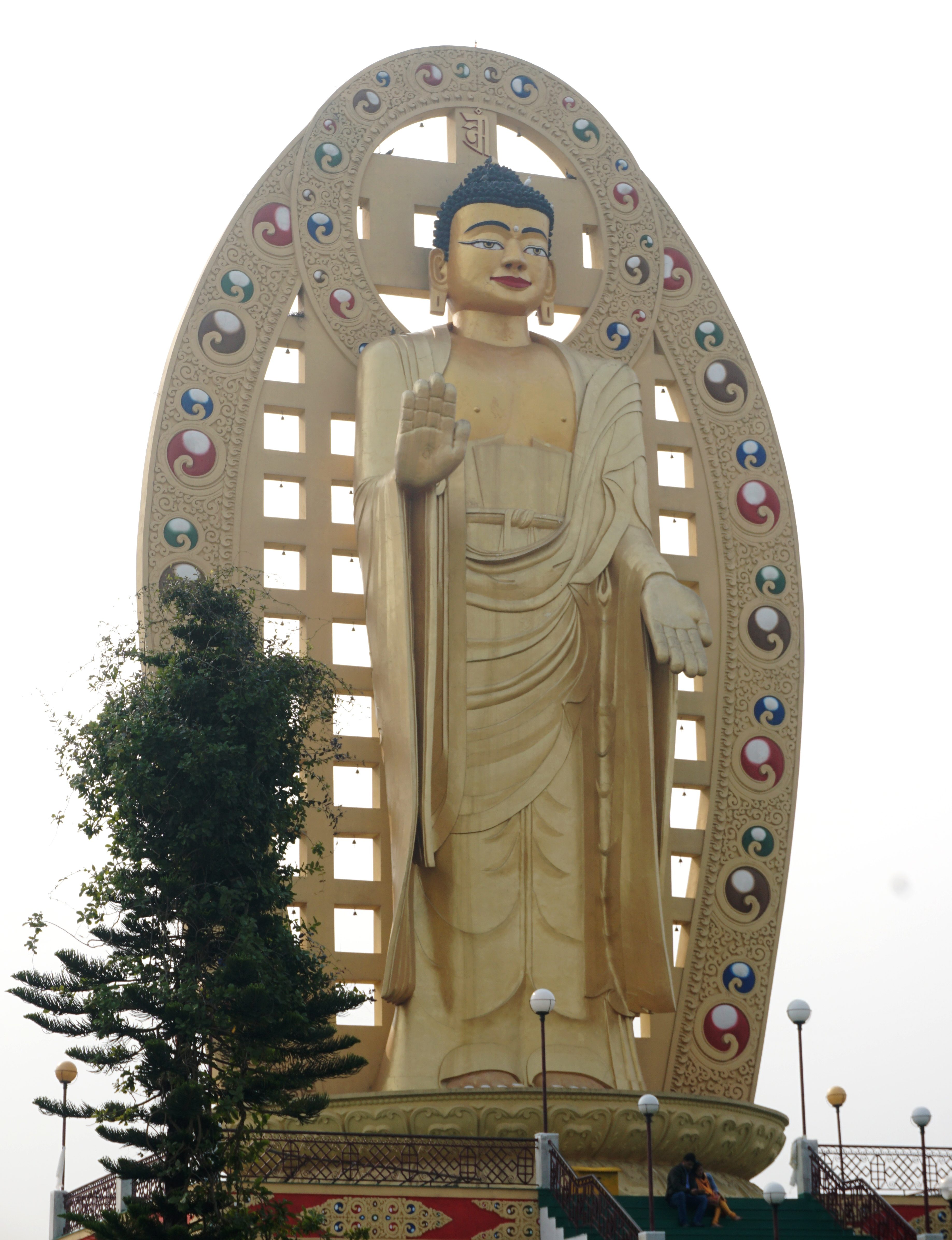 This Mahabodhi statue in located in the the adjacent area.
