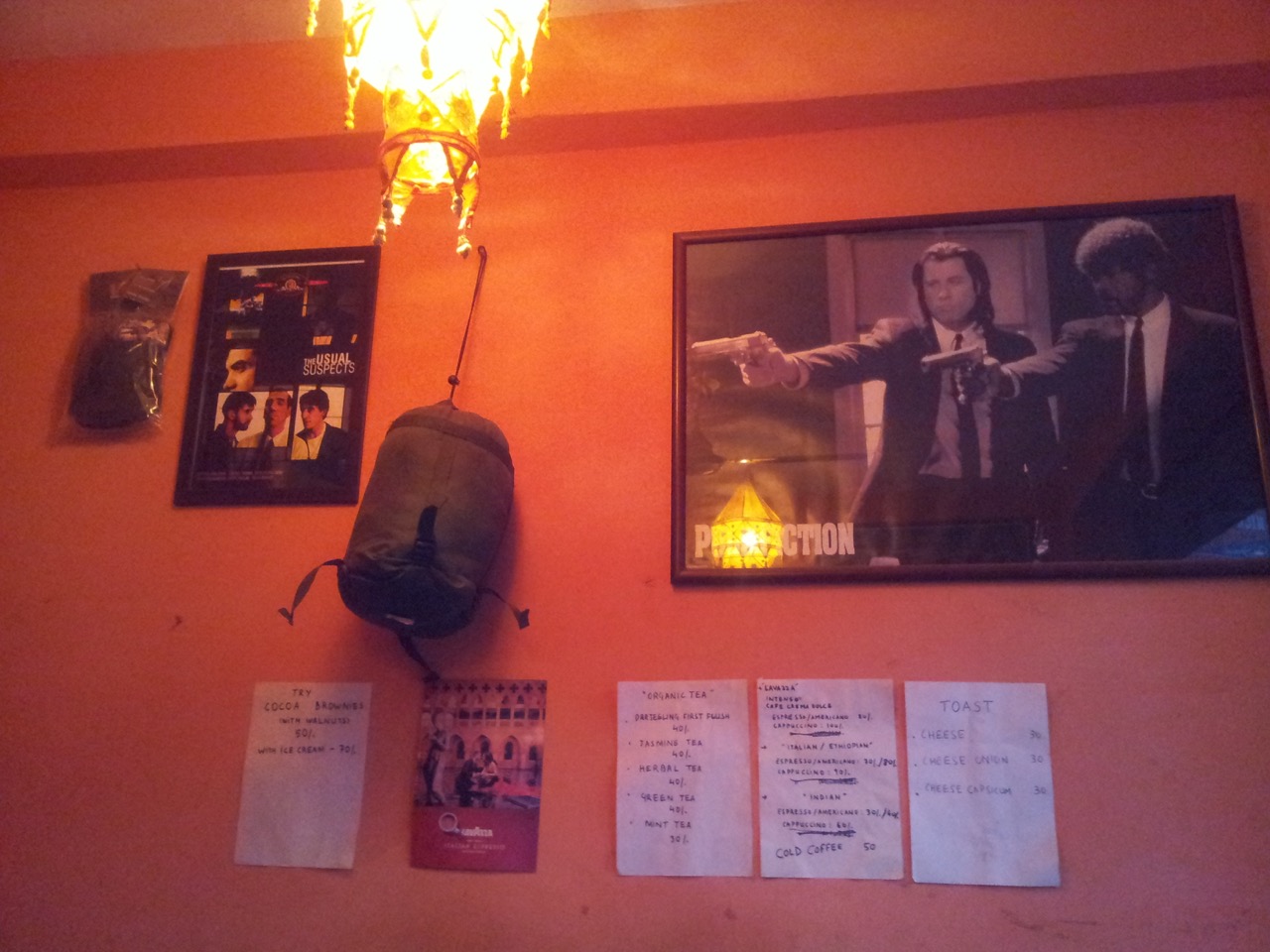 The walls of Parvati Daily Grind Coffee has posters of bands and cult movies. The coffee was just a pretext for the warmth of the heater. The owner mentioned that they get their Indian beans from Bangalore and roasts and grinds them locally.