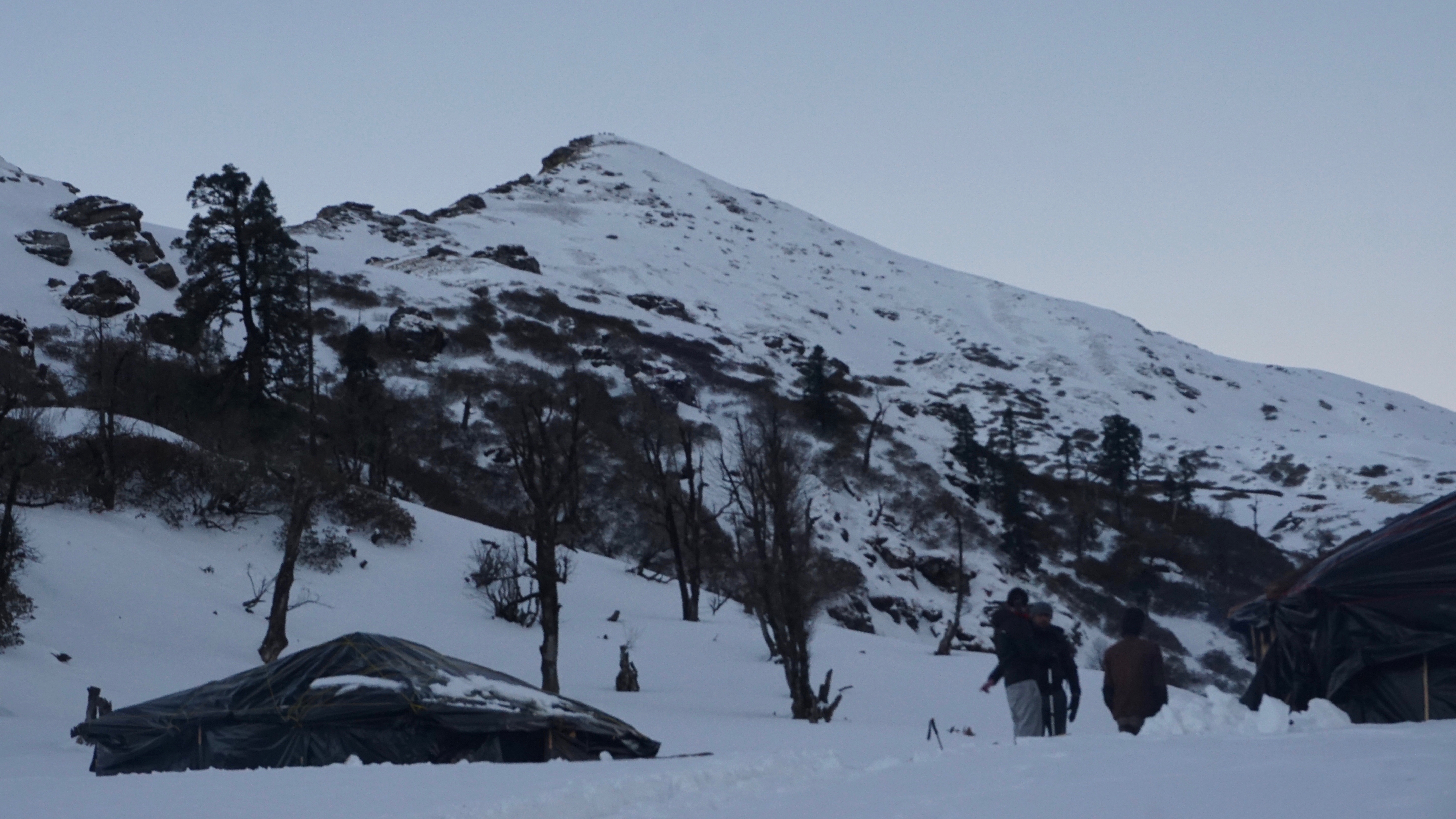Kedarkantha peak from the dhabas.