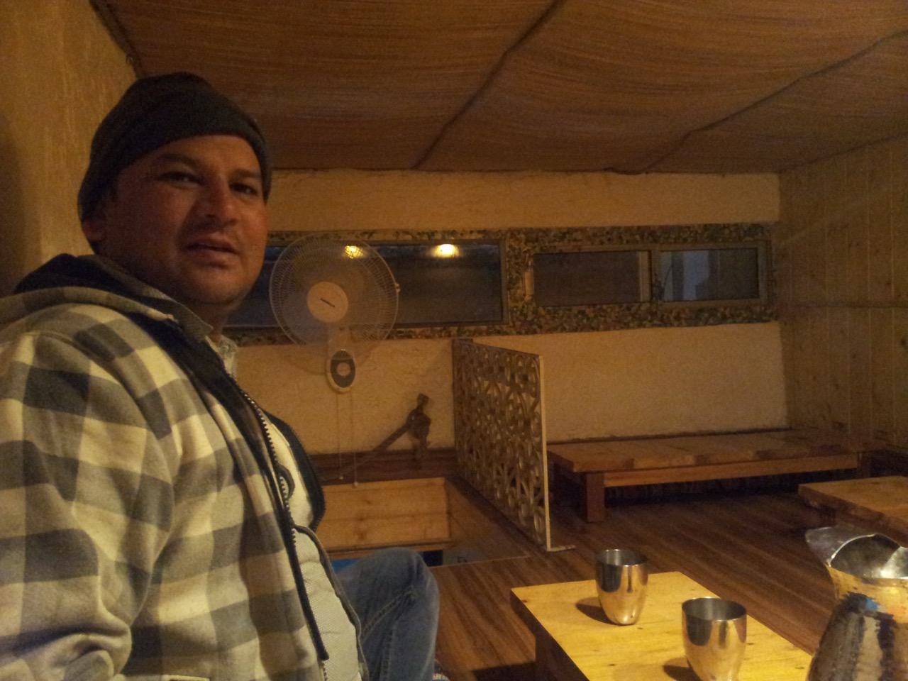 I took this photo of Krishna at Himachali Rasoi. They had traditional sitting upstairs.