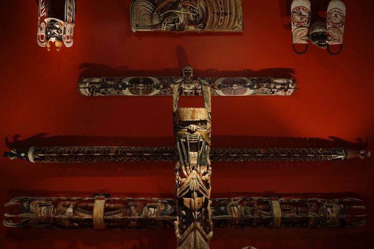 A set of artefacts from Polynesian tribes.