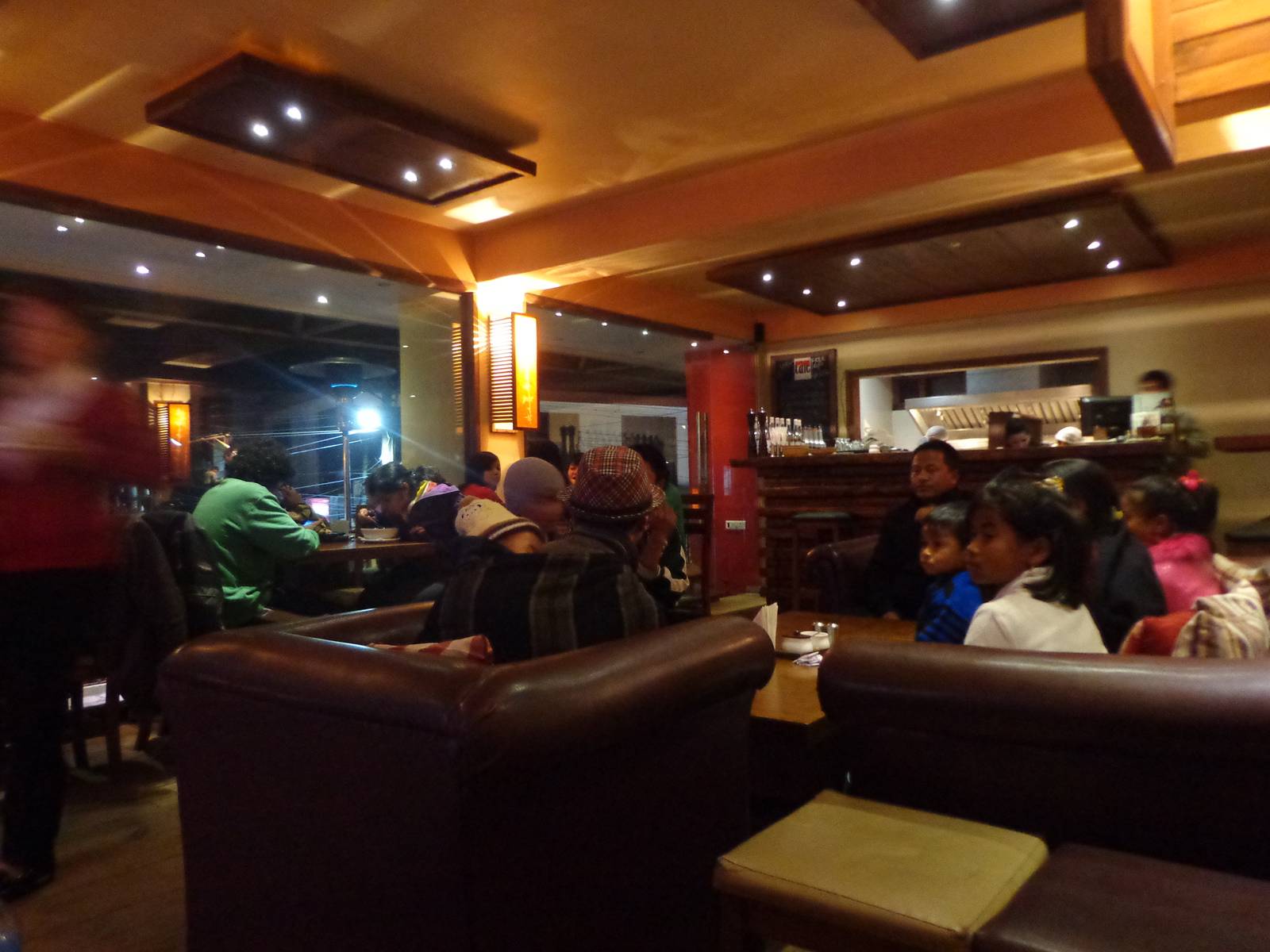 By the time we had placed our orders, the cafe had filled up. We were asked to shift to a smaller table to accommodate the sudden crowd.