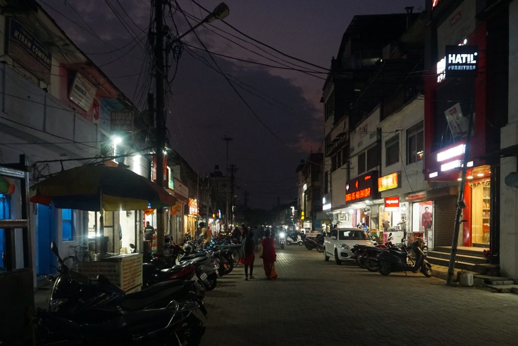One of the lanes in Tezpur market that specialises in sweets and chaats. I had some chaat for my dinner here.