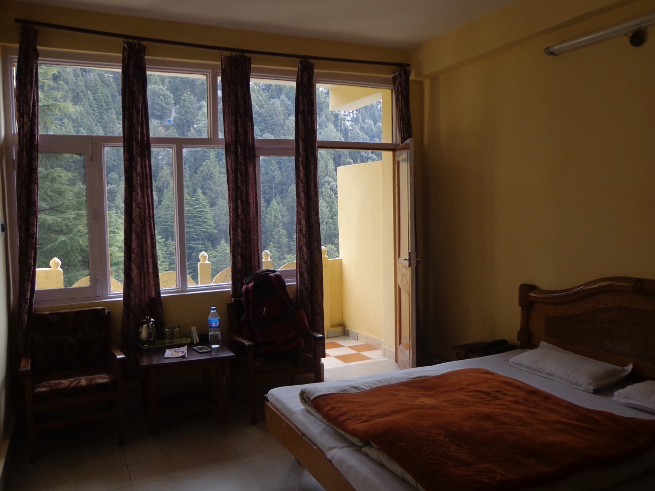 My room in Hotel Megha View. It overlooks DPS.