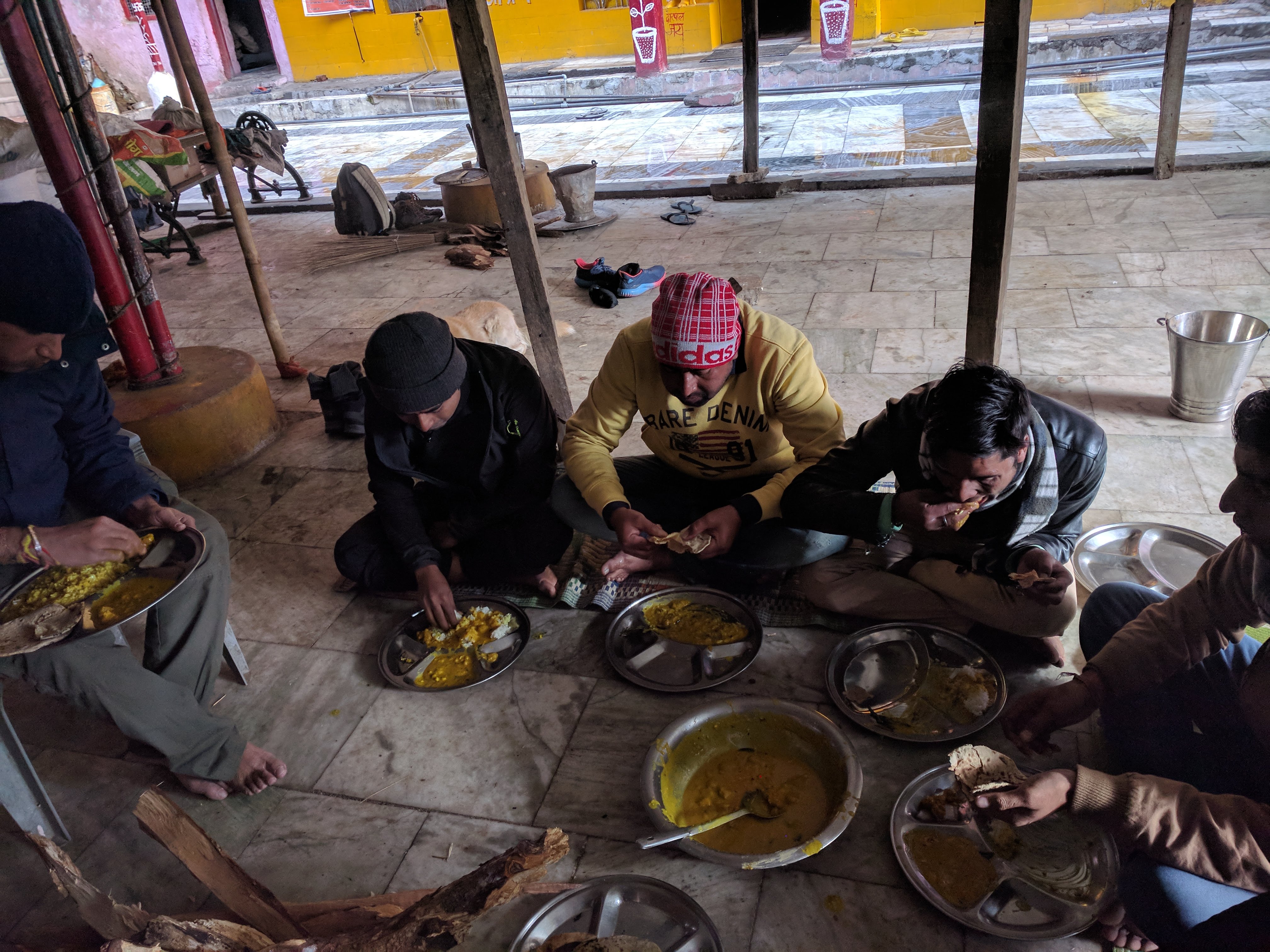 Us and the Hariyanvi guys enjoyed some excellent kadi with Nutrela (TVP).