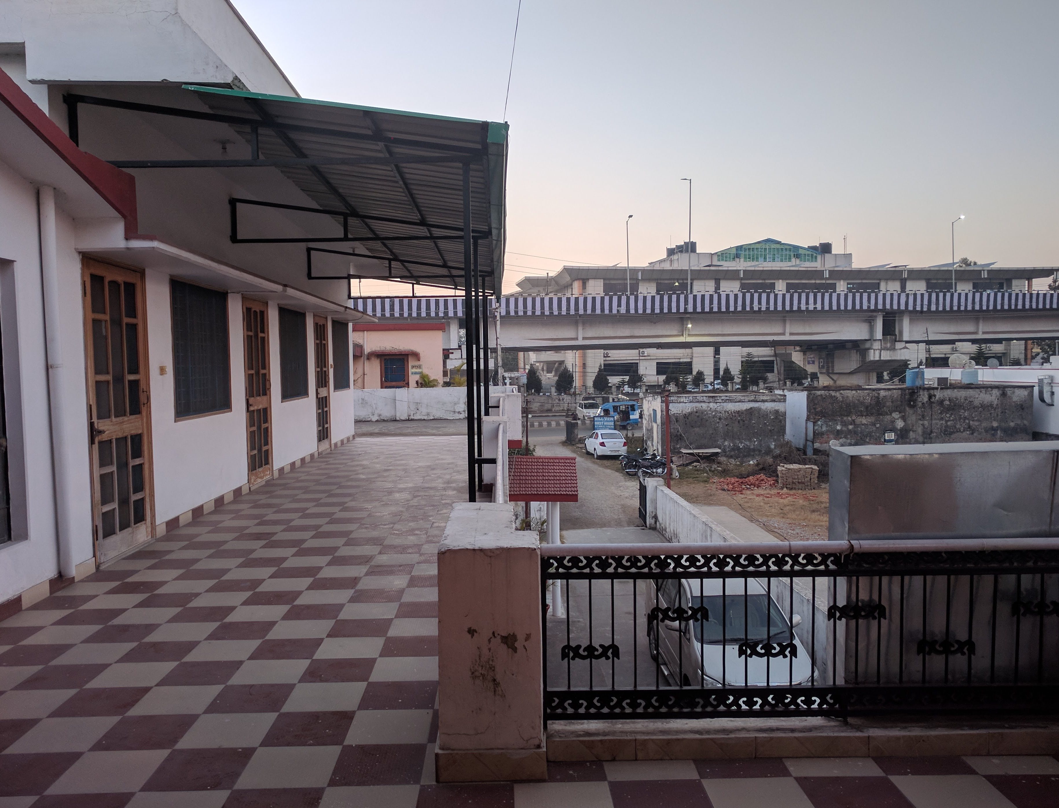 The view from the wide, open balcony.