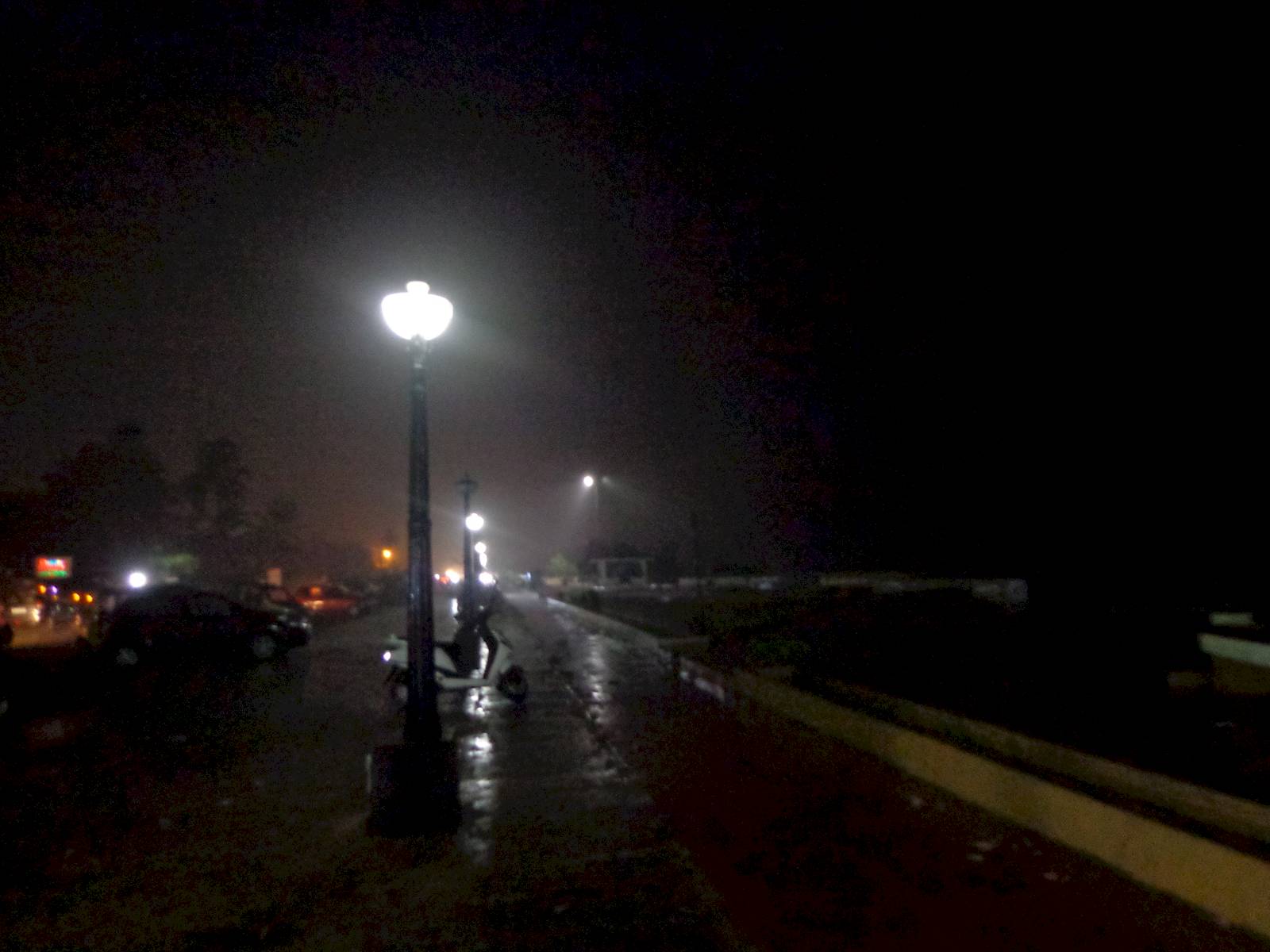 We were greeted by a sudden downpour.