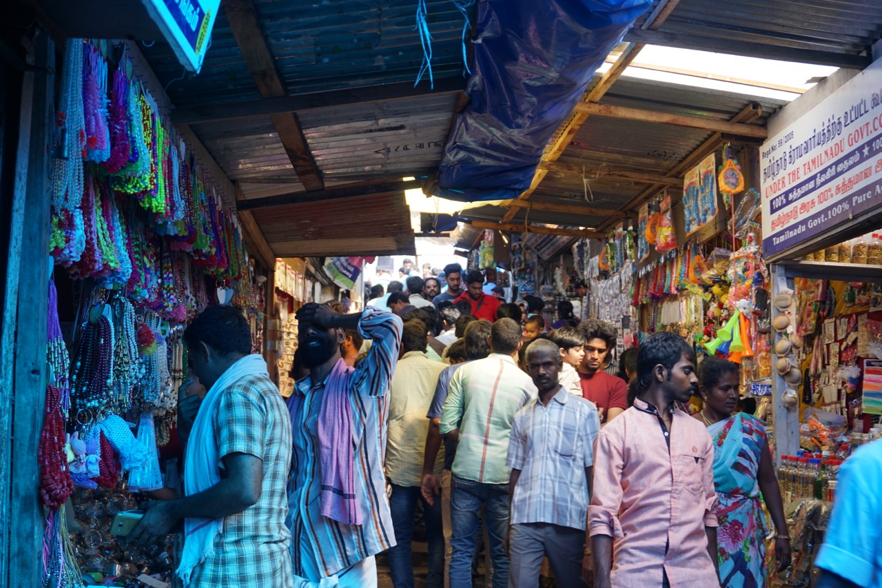 The narrow lane leading to Suicide Point is lined by a lot of trinket shops.