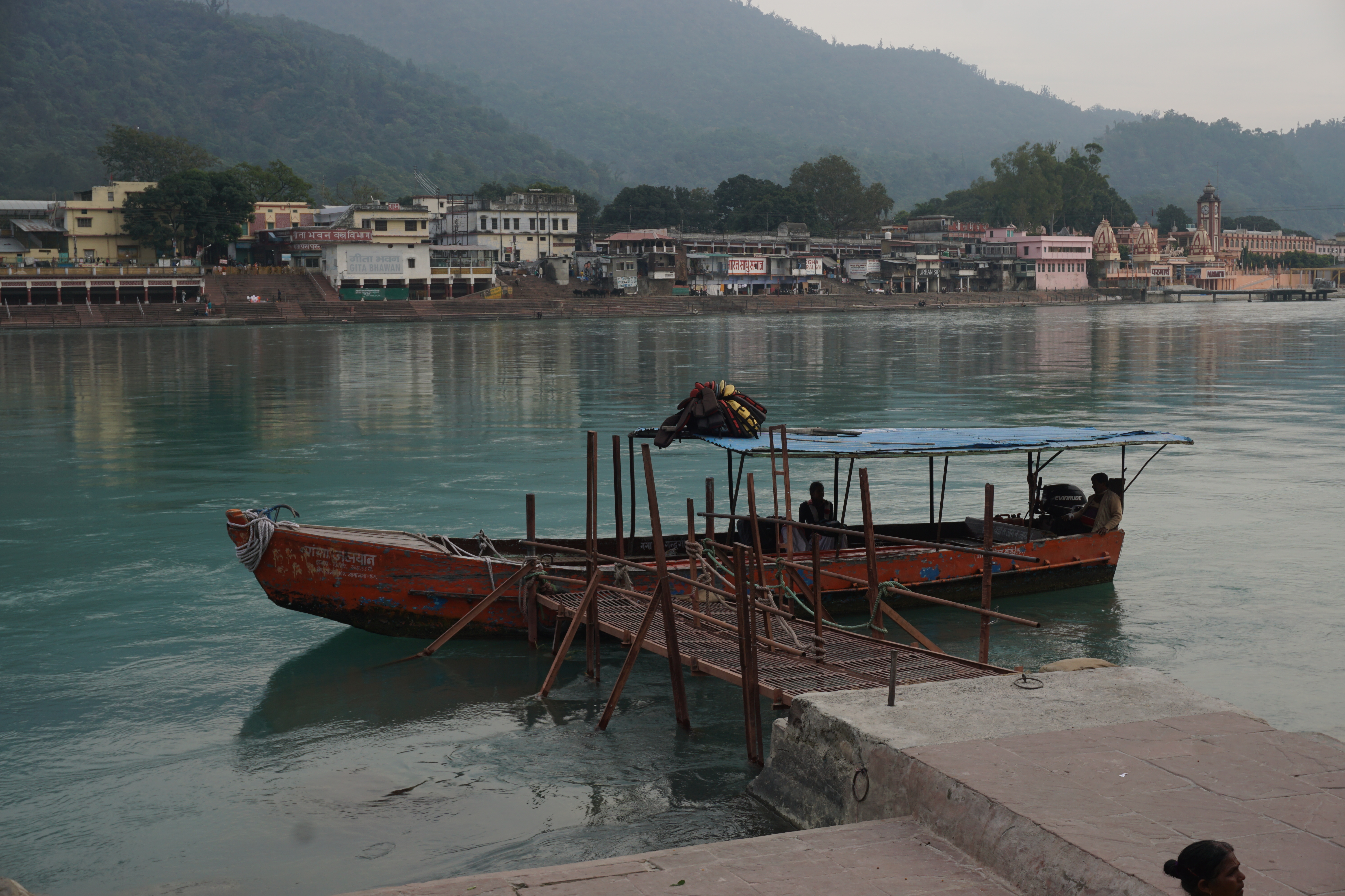 This ferry transported me from one side to the other for just ten rupees.