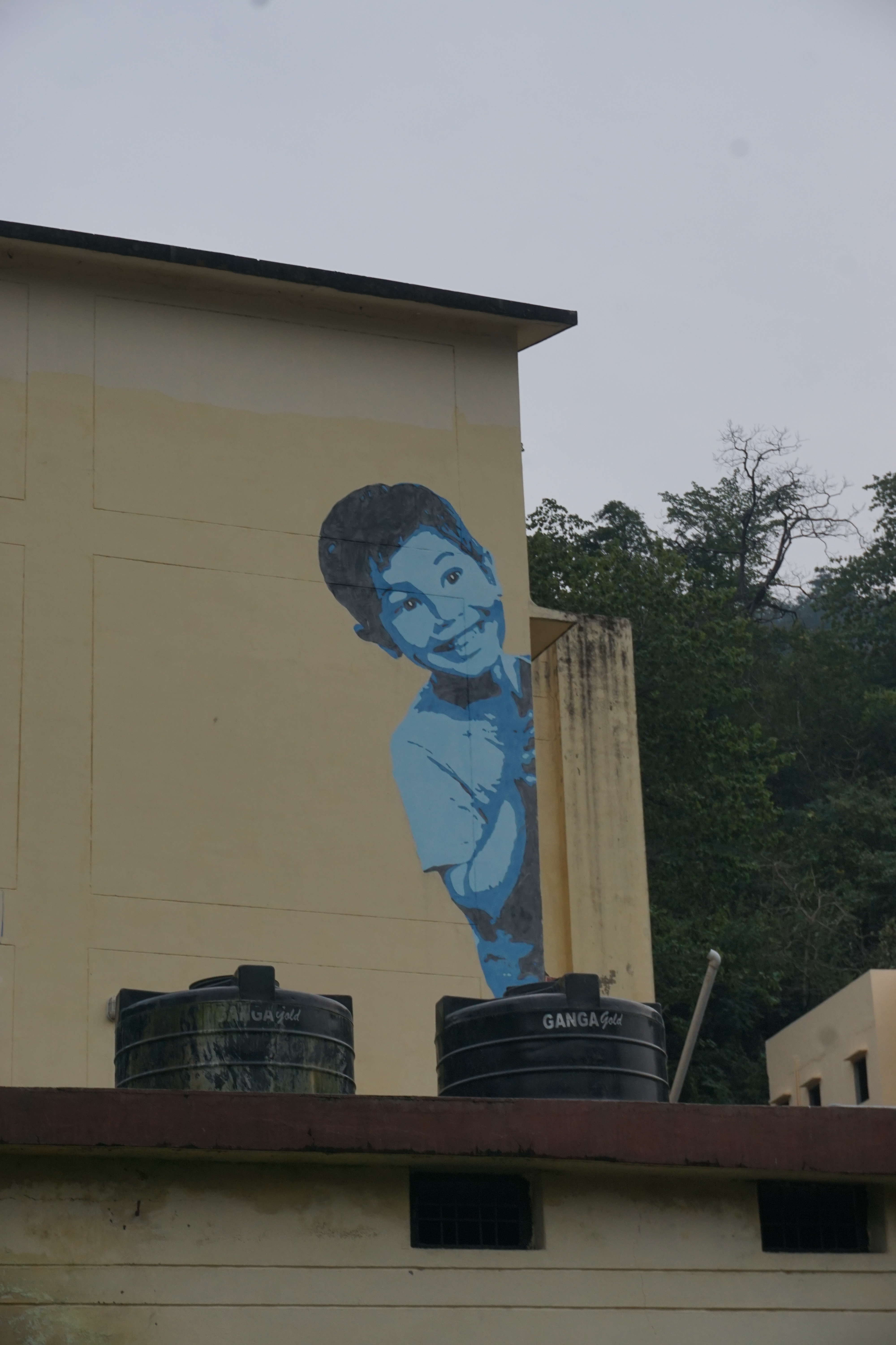 This mural at Lakshman Jhula police station caught my eye.