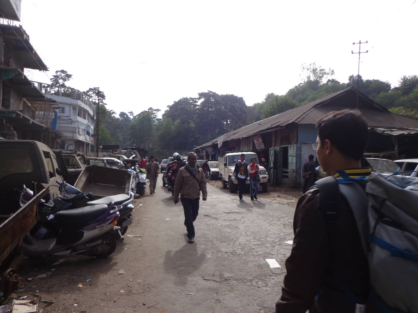 A view of Butcher Road in Shillong where most of the repair and refurbishment of cars take place.