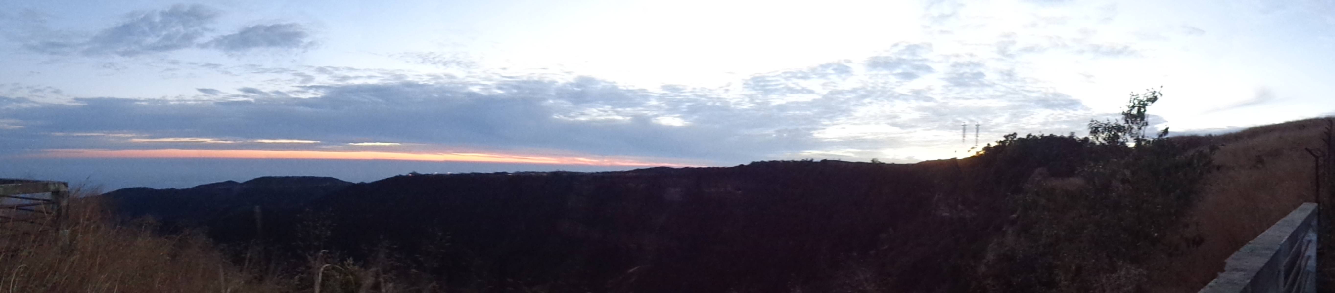 A panorama of the view point at Eco Park.