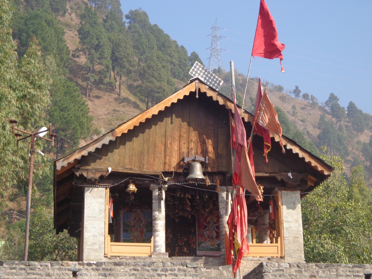 The Chamunda Devi temple at a hilltop in Chamba.