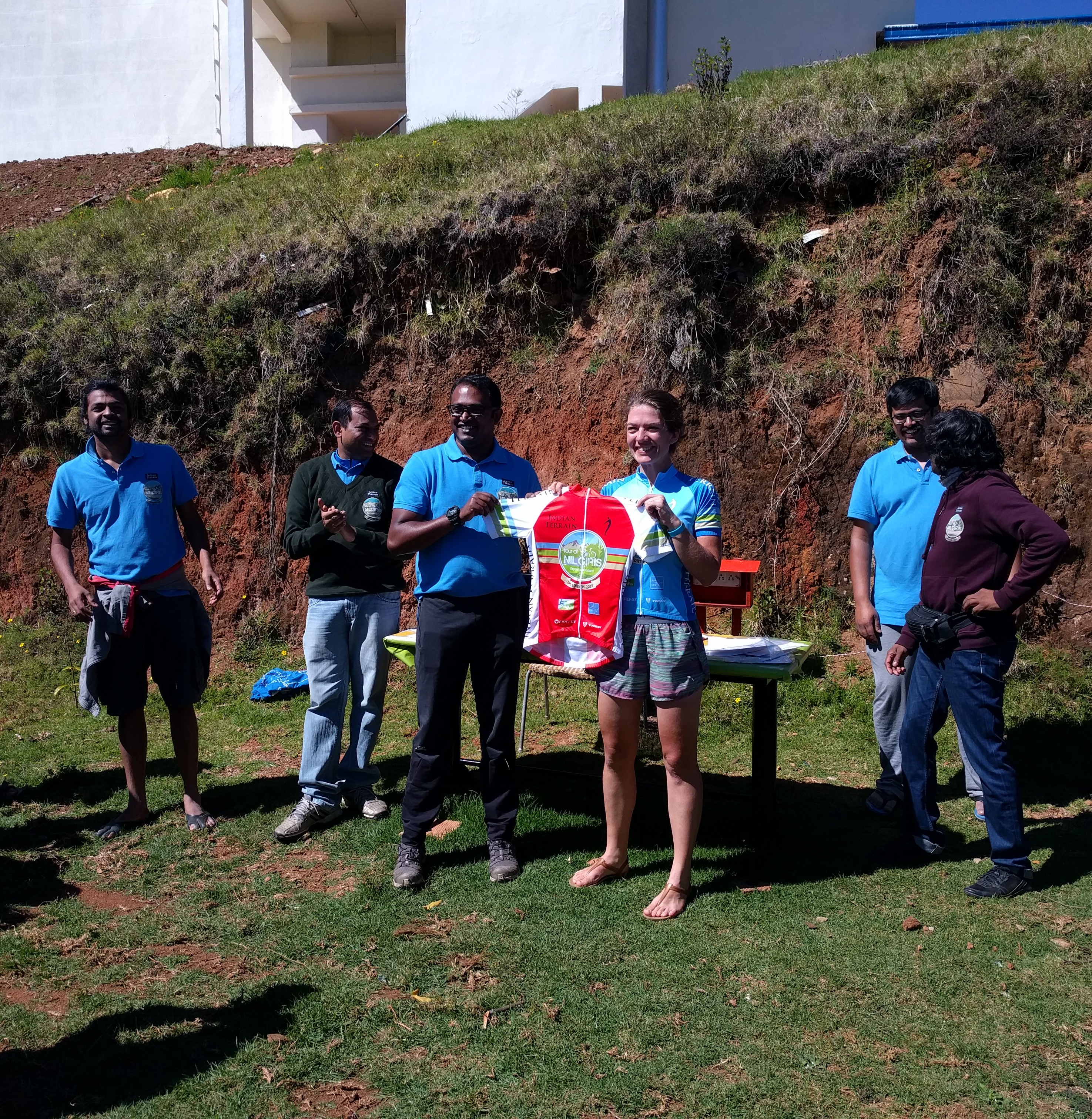 Lena receiving her Red Queen of Kalahatty jersey.
