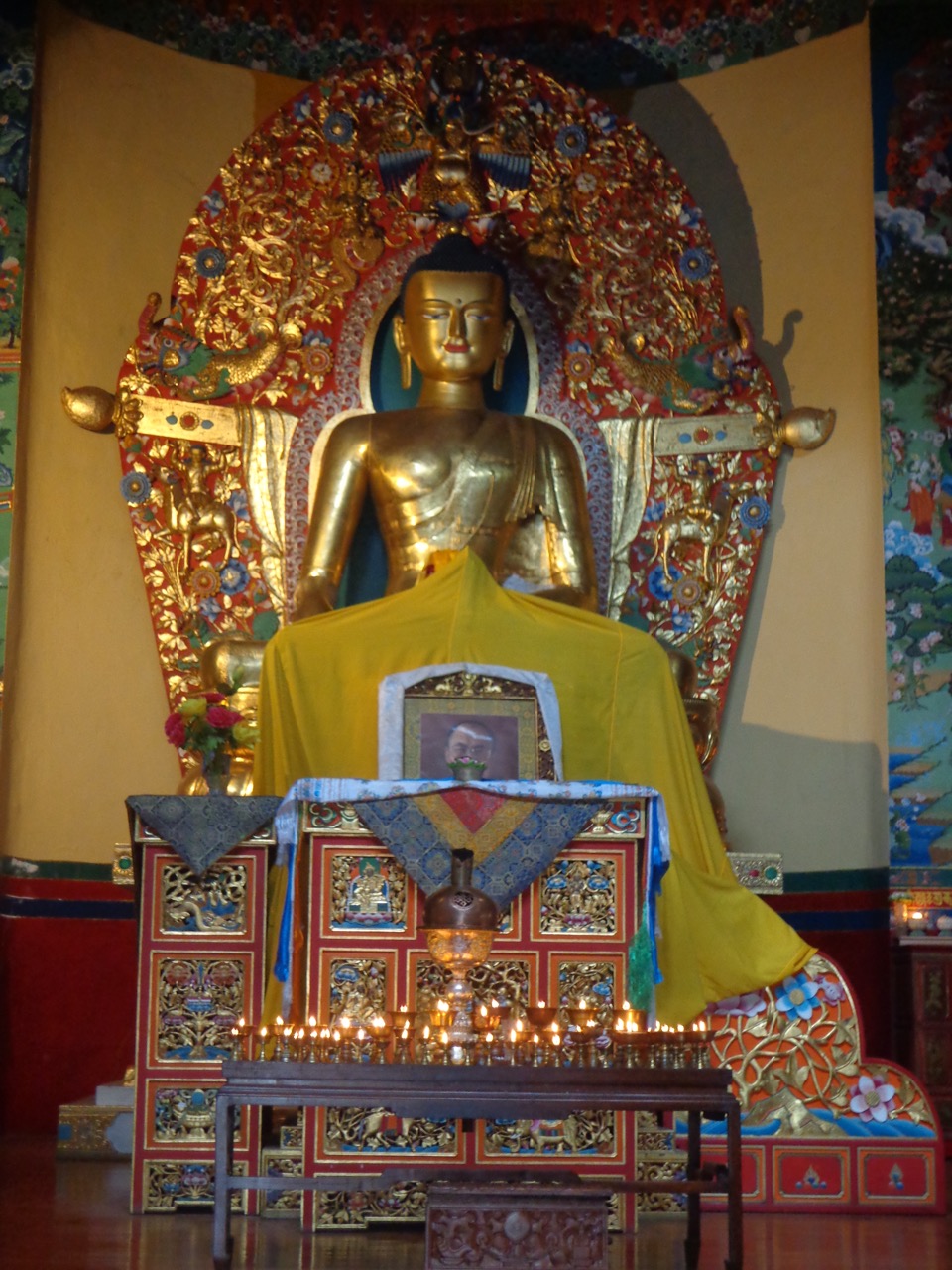 The Buddha statue at the Seat of Happiness temple.