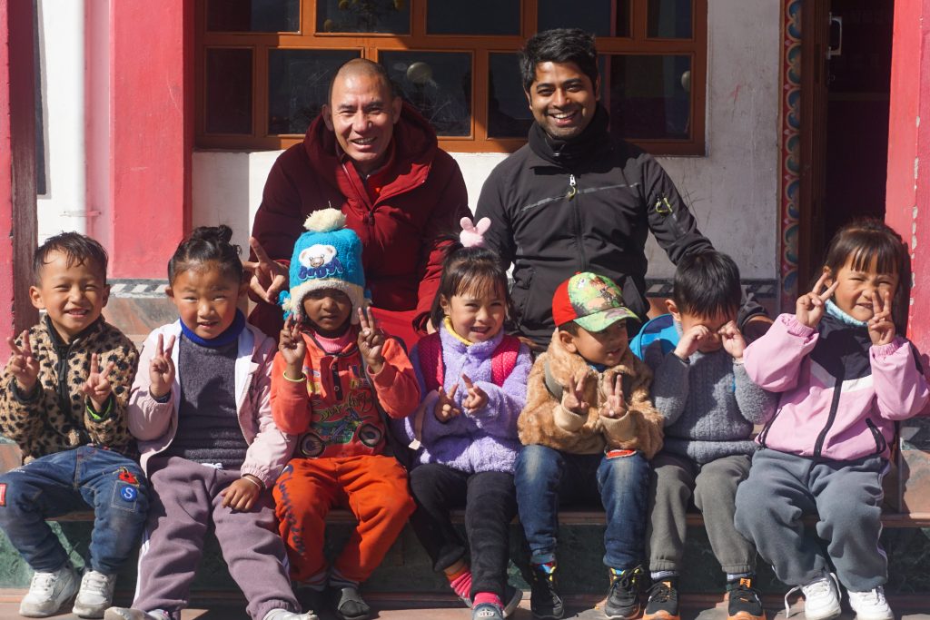 It was hard to have the kids pose for the camera.