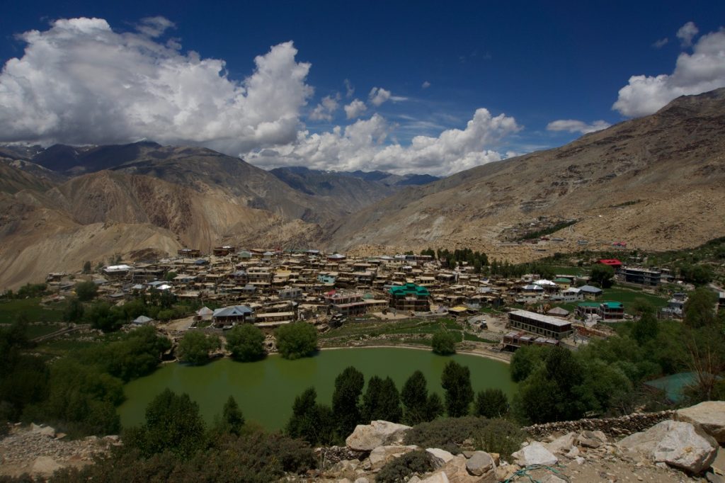 The village is situated along one of the sides of the lake. The lake itself is considered sacred by the villagers.