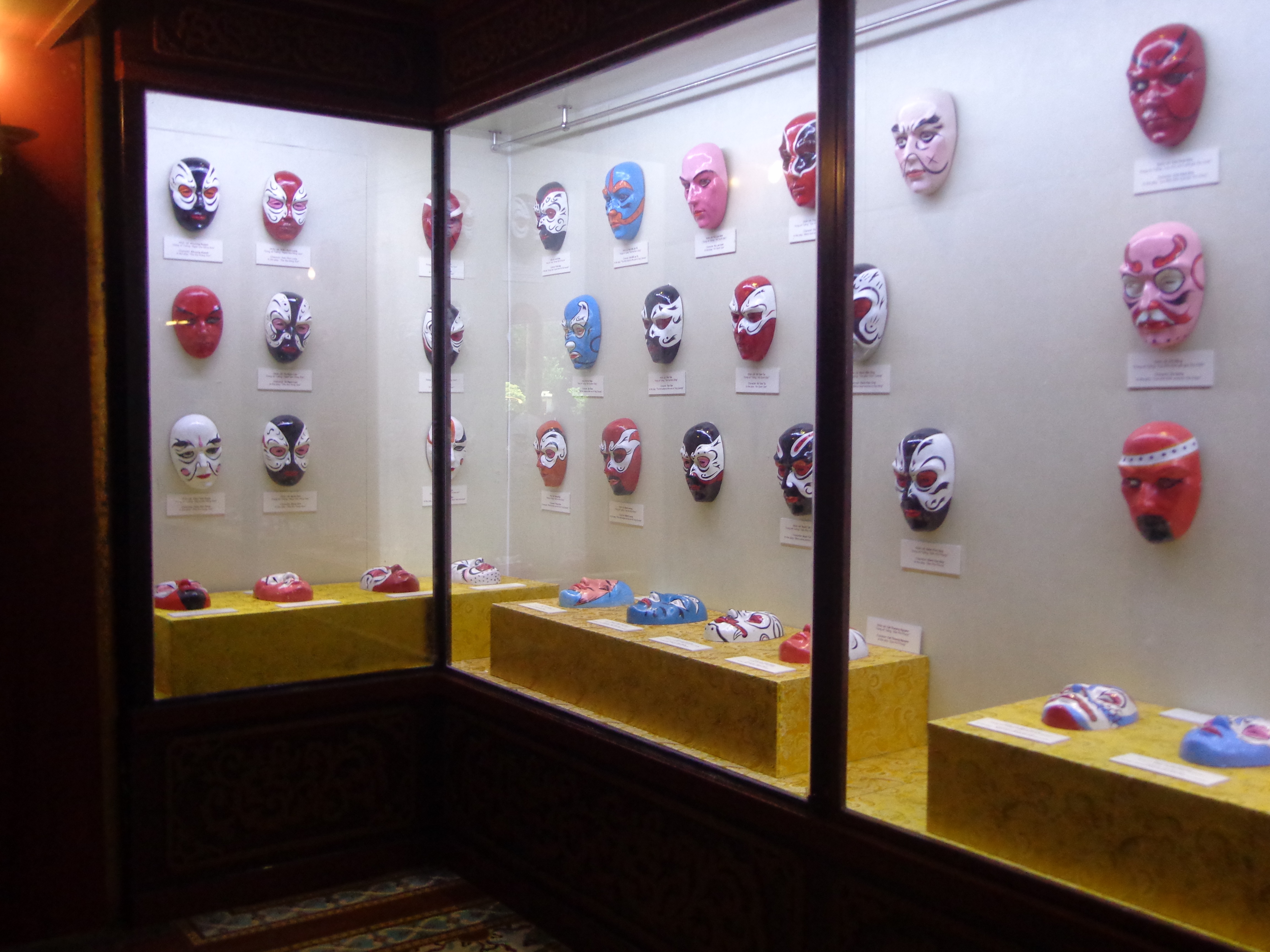 Masks used by the royal theatre to depict various characters of a play.