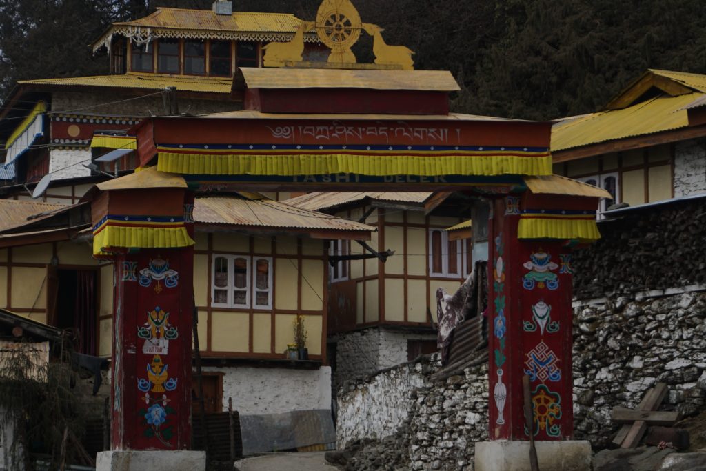 The gate of the gompa.