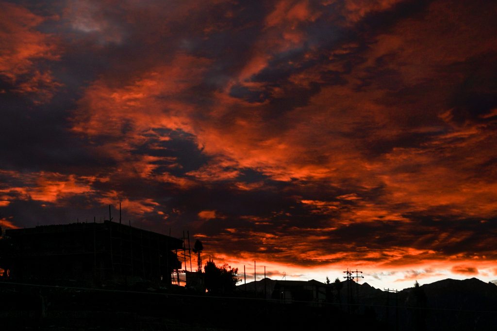 This is how the sunset looked from my hotel on that day.