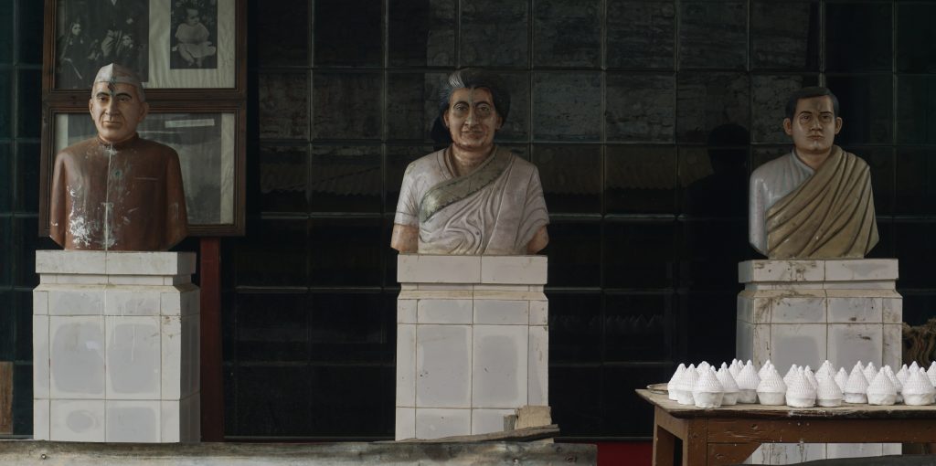 Busts of the three prime ministers from the Nehru-Gandhi lineage is on display in Nehru Gompa. There were a number of photographs that depicted activities carried out by Jawaharlal Nehru but they weren&rsquo;t specific to the work he had done in the region.