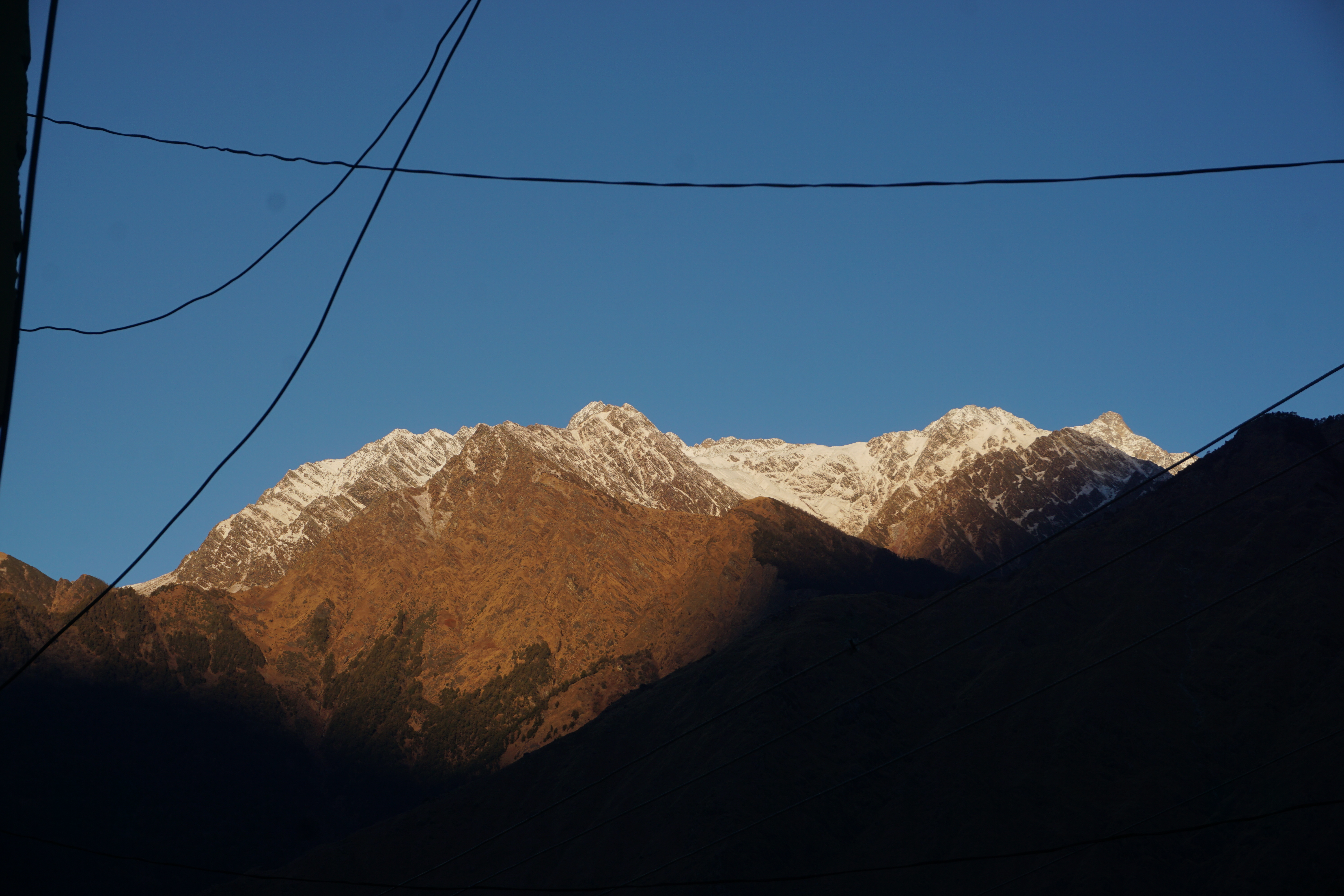 Morning view from my Joshimath hotel&rsquo;s balcony.