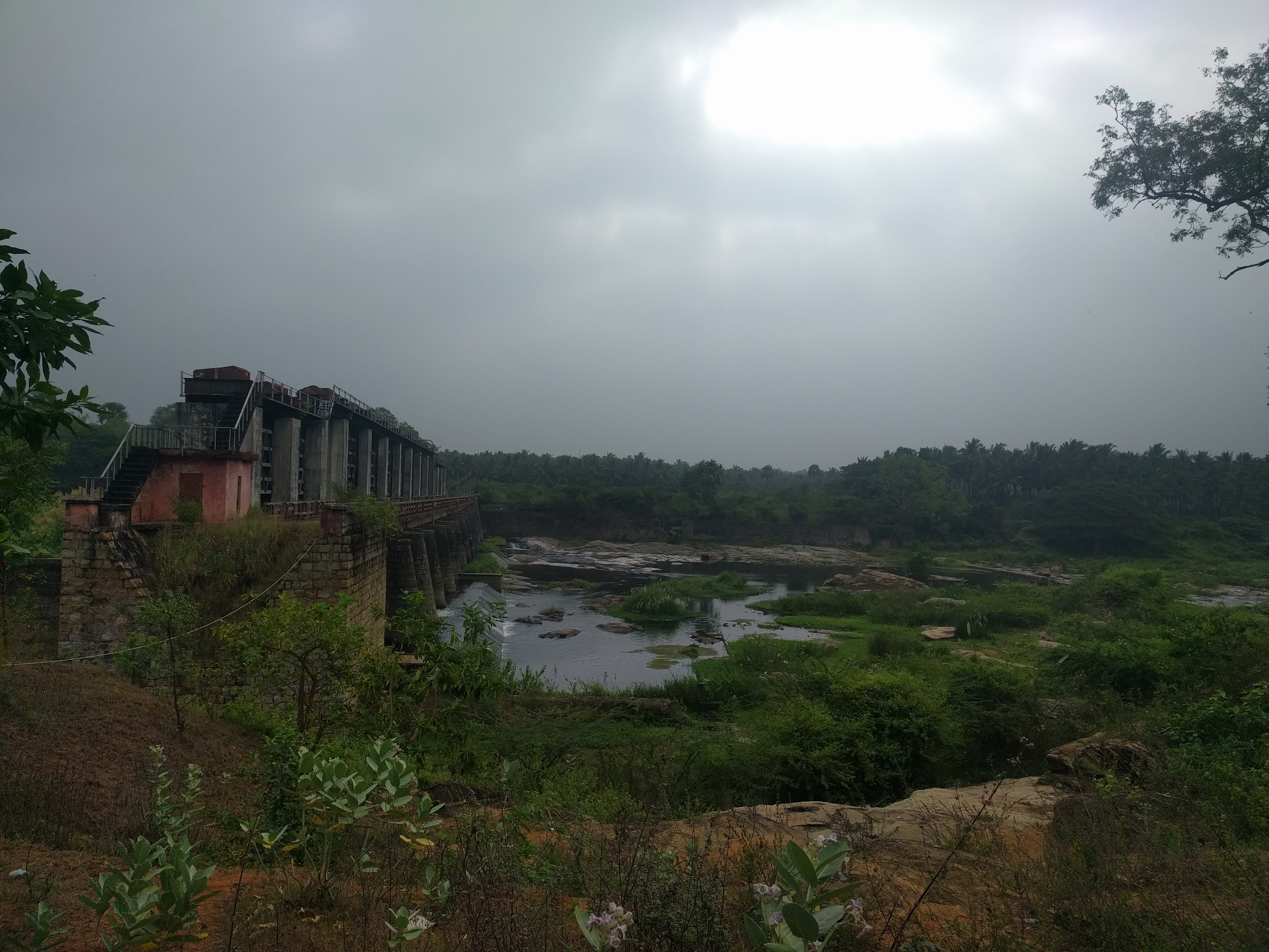 Bharathapuzha dam right behind our support station 1.