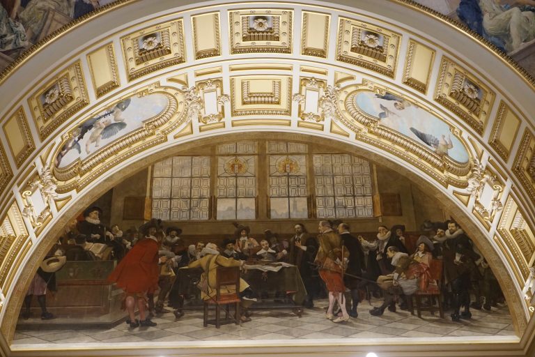 One of the frescos in the Pantheon.