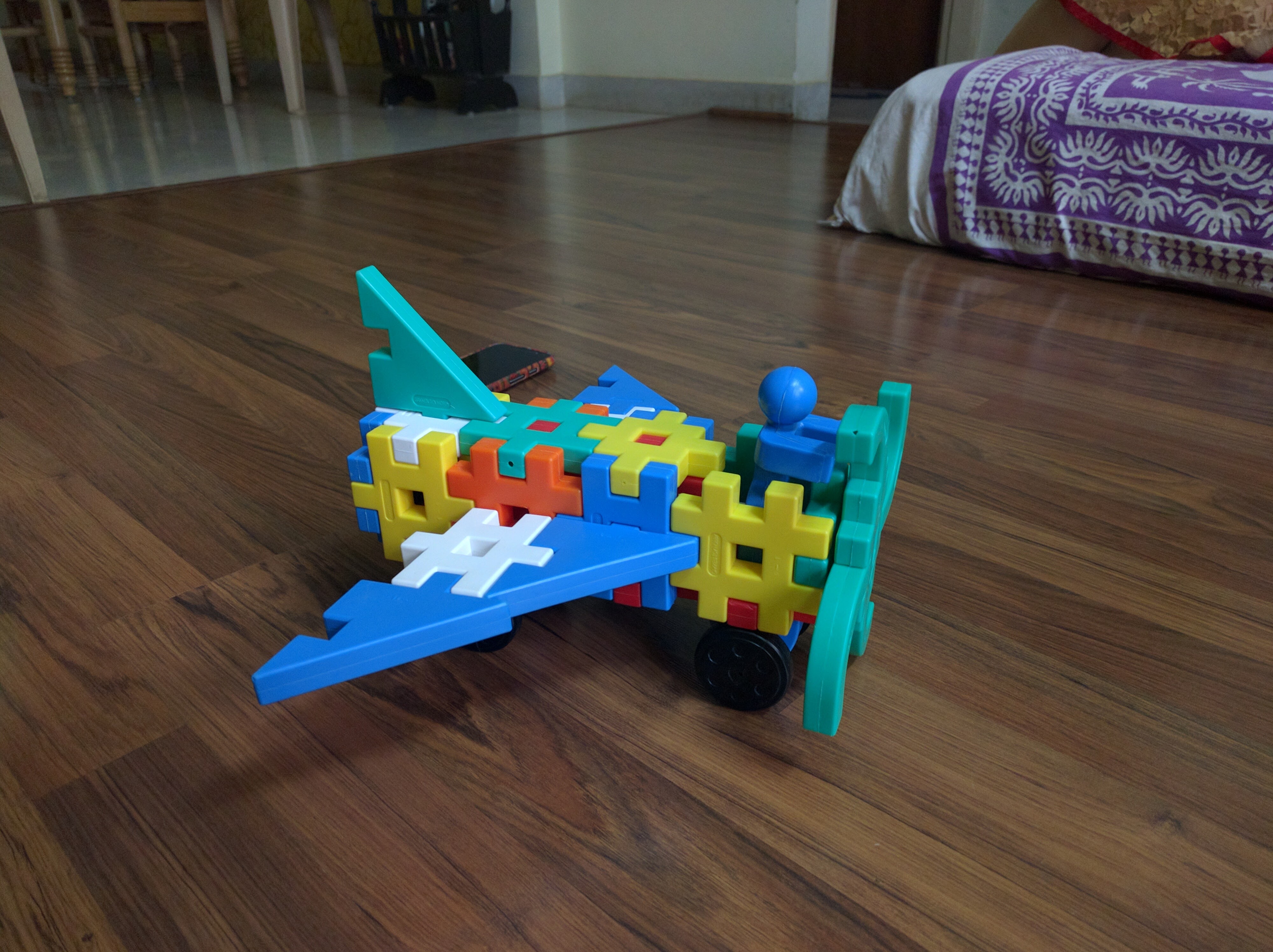 I was amazed at the design of the bricks. They were so well thought of in terms of their protrusions and slots.