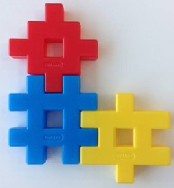 The blocks looked like this. There were a few wheelsets, too.