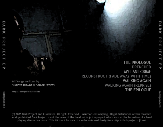 This is the back cover of our oldest release. On the left side, the earliest URL of our webspace is still visible: darkproject.cjb.net