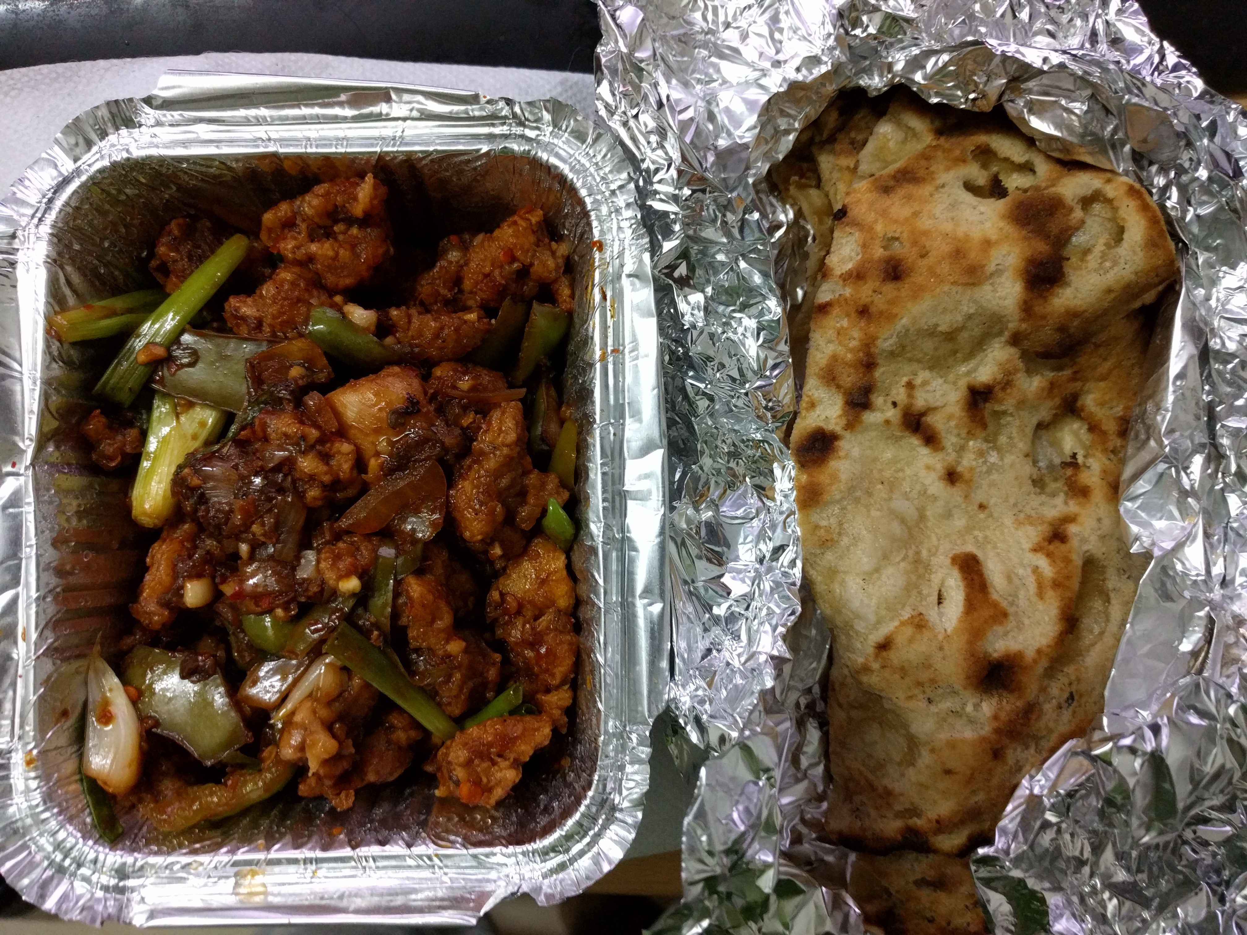 Chili Chicken and Tandoori Roti - my usual order.