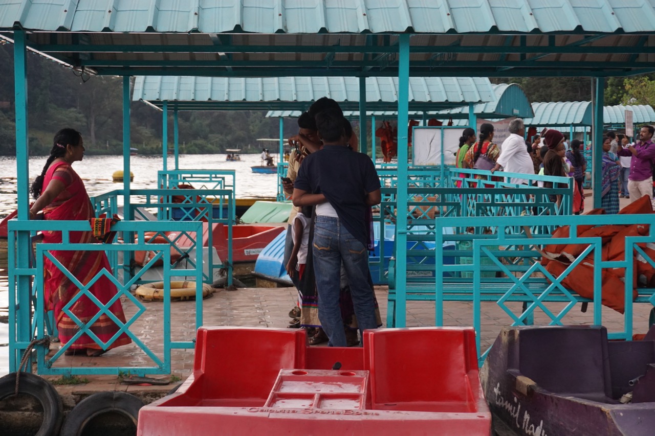 Boats and People in Ooty’s boat house.