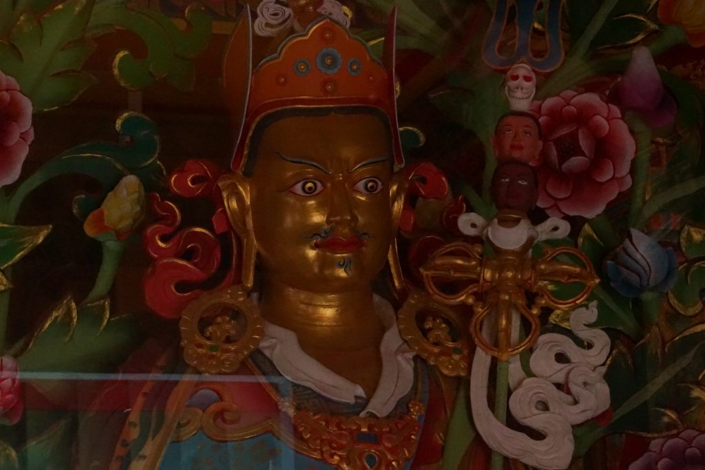 Guru Padmasambhava’s idol inside the Old Market Gompa